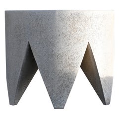 Cast Resin 'King Me' Table, Aged Stone Finish by Zachary A. Design