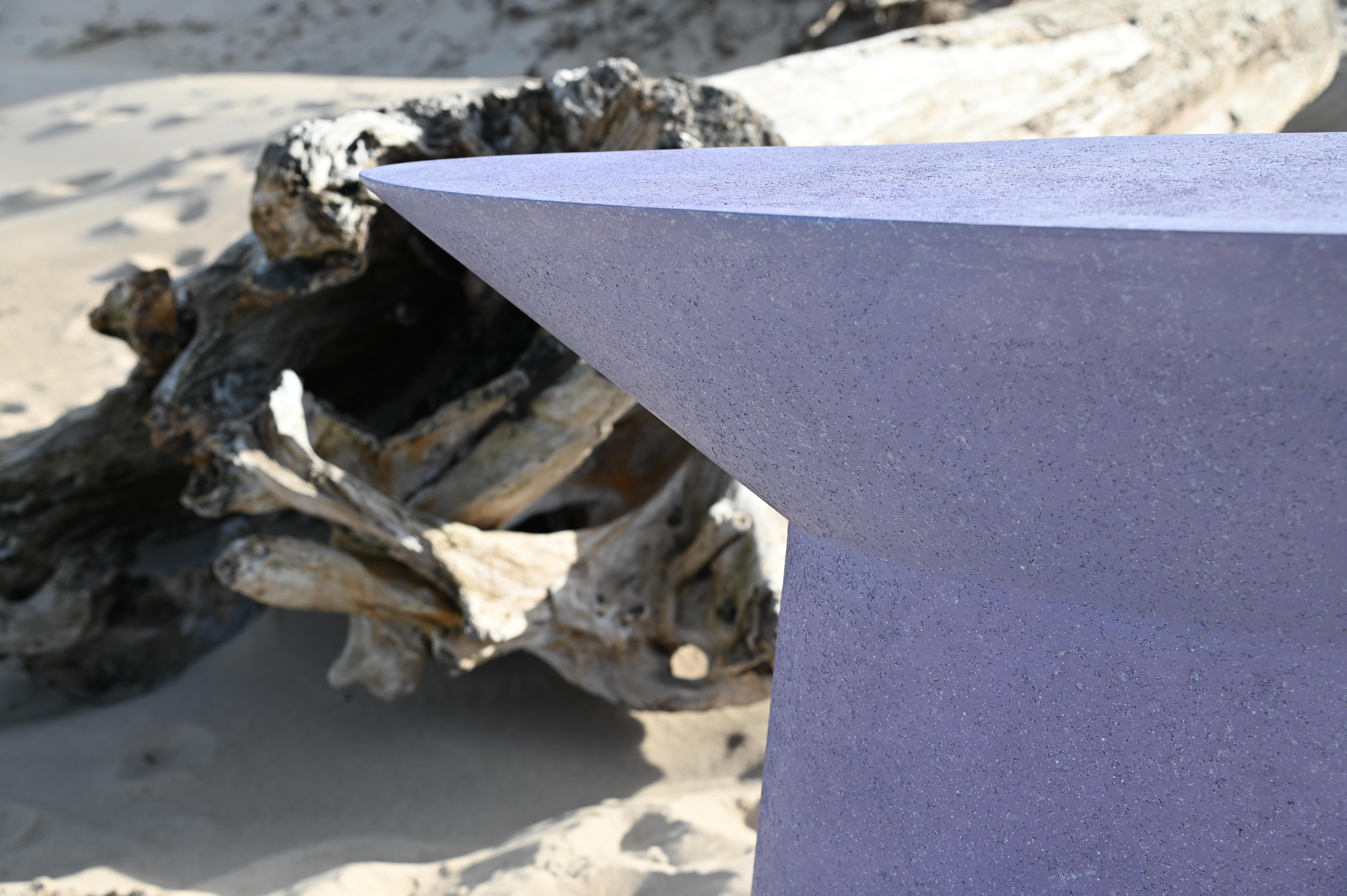 Cast Resin 'Kona' Console Table, Lavender Finish by Zachary A. Design In New Condition For Sale In Chicago, IL