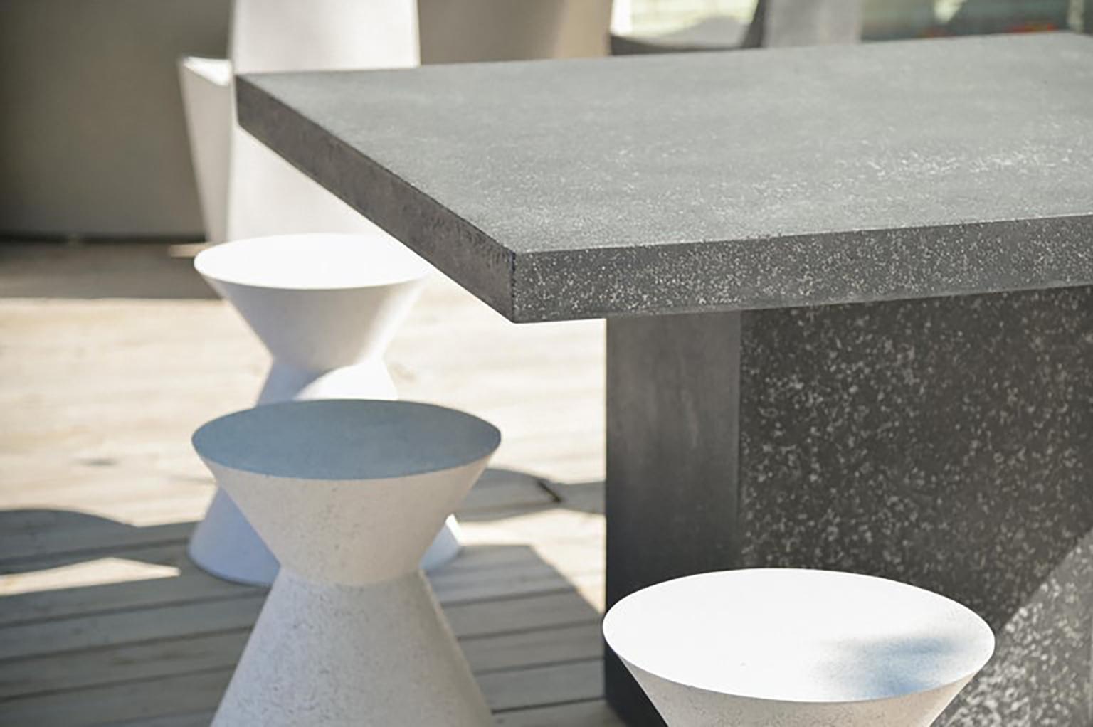 Cast Resin 'Kona' Stool & Side Table by Zachary A. Design For Sale 6