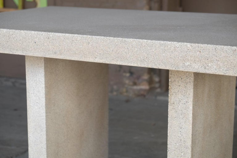 Cast Resin 'Ledge' Dining Table, Aged Stone Finish by Zachary A. Design ...