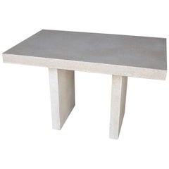 Cast Resin 'Ledge' Dining Table, Aged Stone Finish by Zachary A. Design