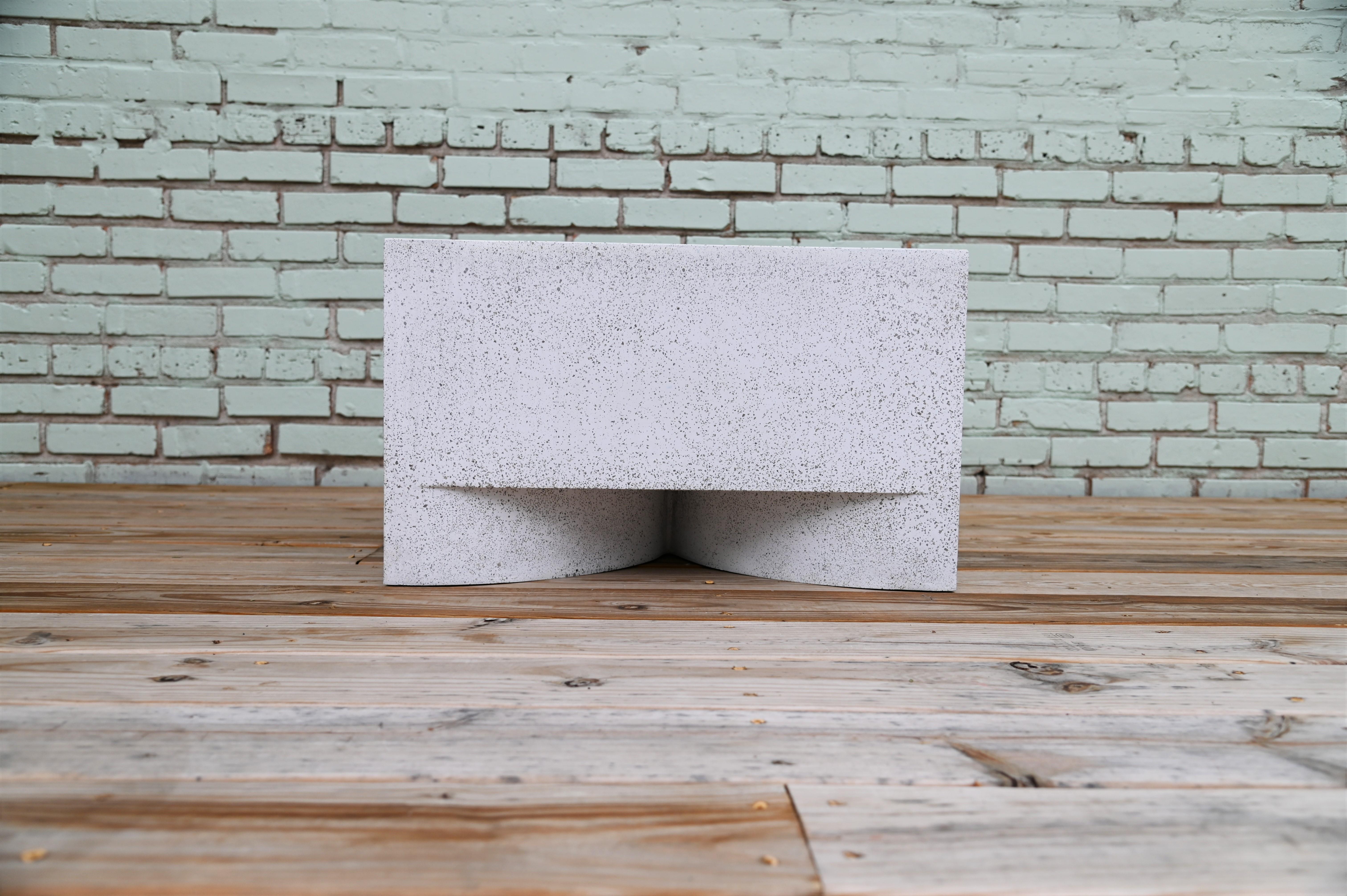 Minimalist Cast Resin 'Low Brow' Table, Natural Stone Finish by Zachary A. Design For Sale