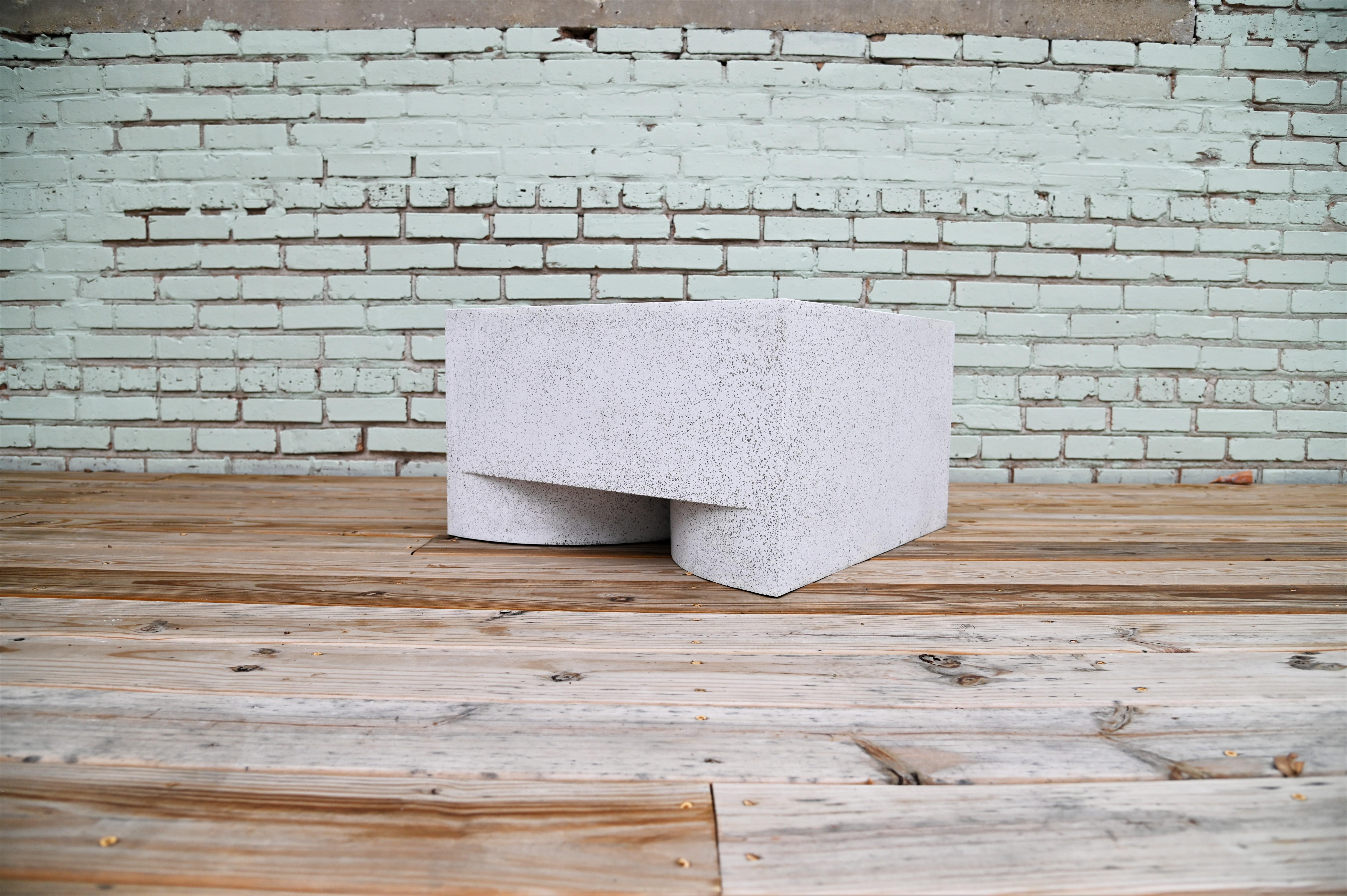 American Cast Resin 'Low Brow' Table, Natural Stone Finish by Zachary A. Design For Sale