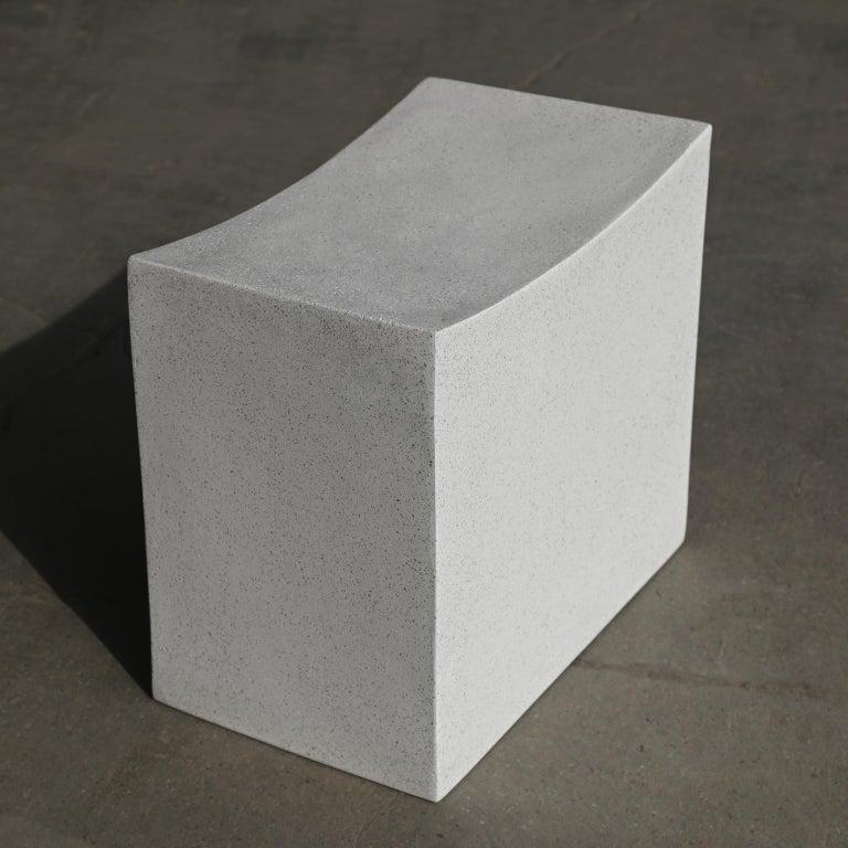 Minimalist Cast Resin 'Mason Cut' Stool by Zachary A. Design For Sale