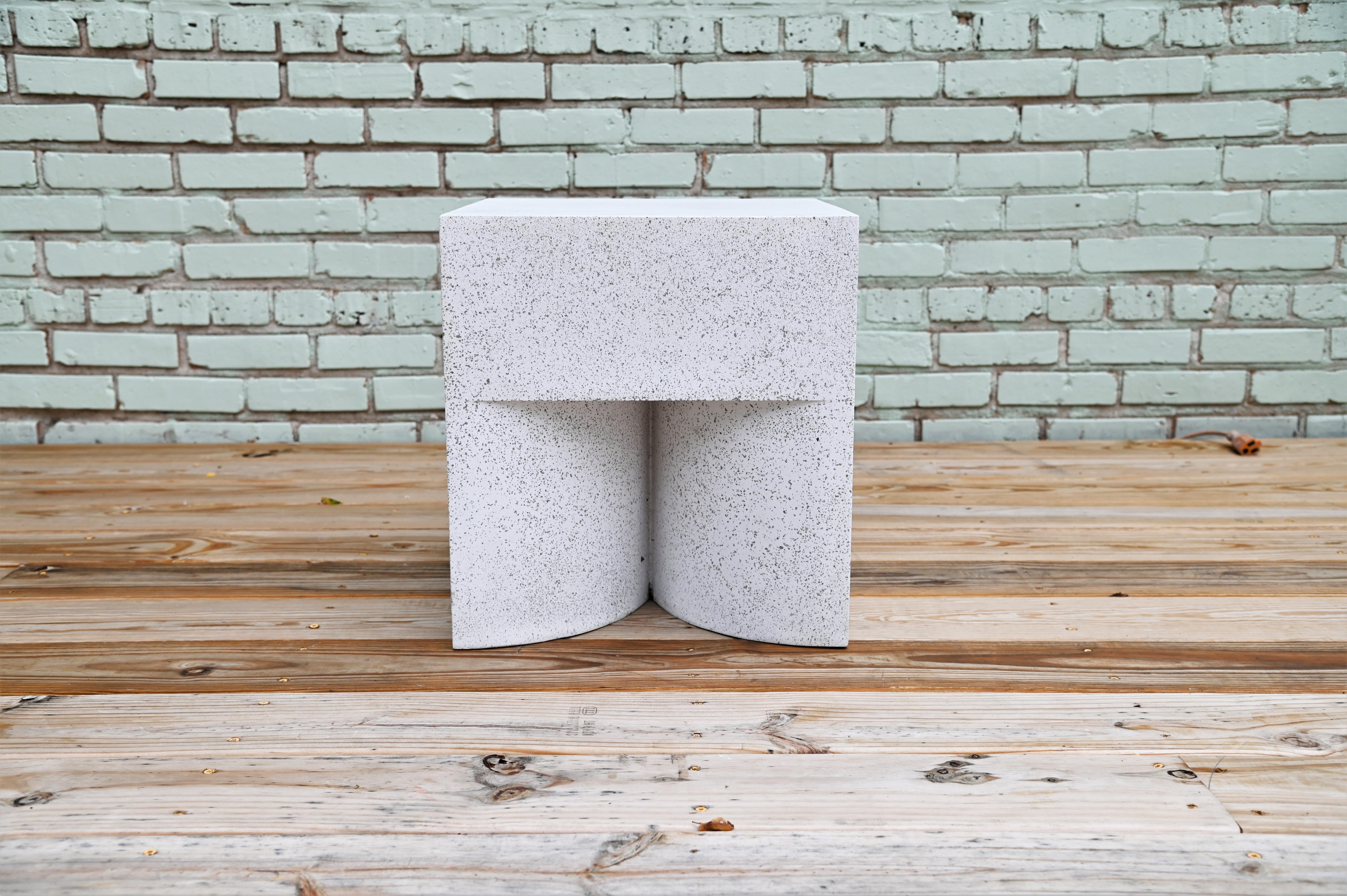 American Cast Resin 'Middle Brow' Table, Natural Stone Finish by Zachary A. Design For Sale