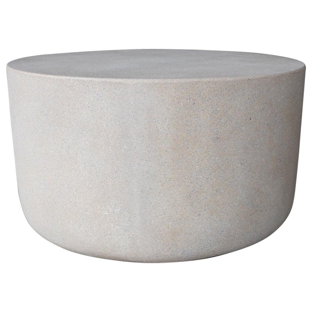 Cast Resin 'Millstone' Low Table, Aged Stone Finish by Zachary A. Design