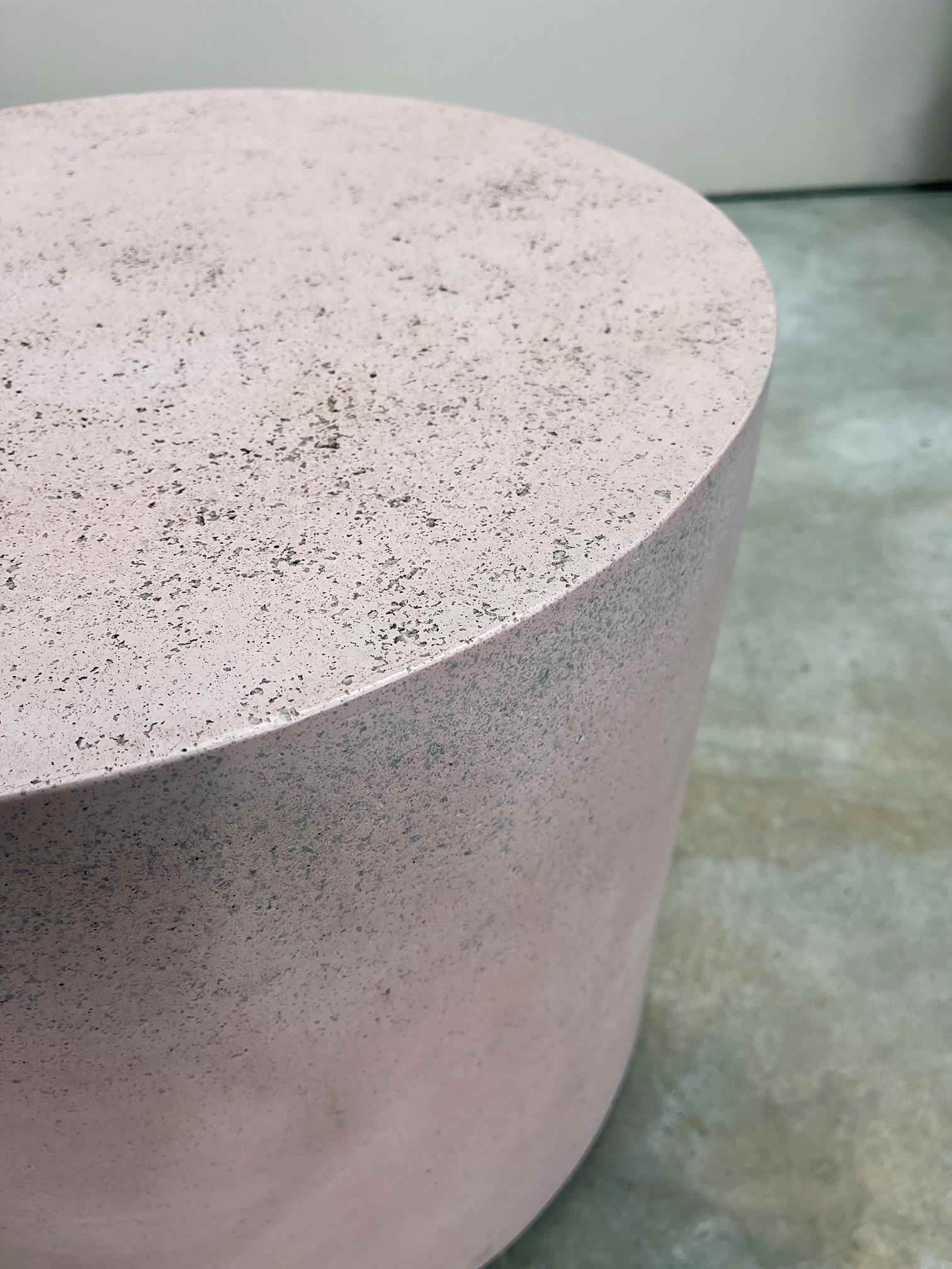 Cast Resin 'Millstone' Low Table, Snap Dragon Pink Finish by Zachary A. Design In New Condition For Sale In Chicago, IL