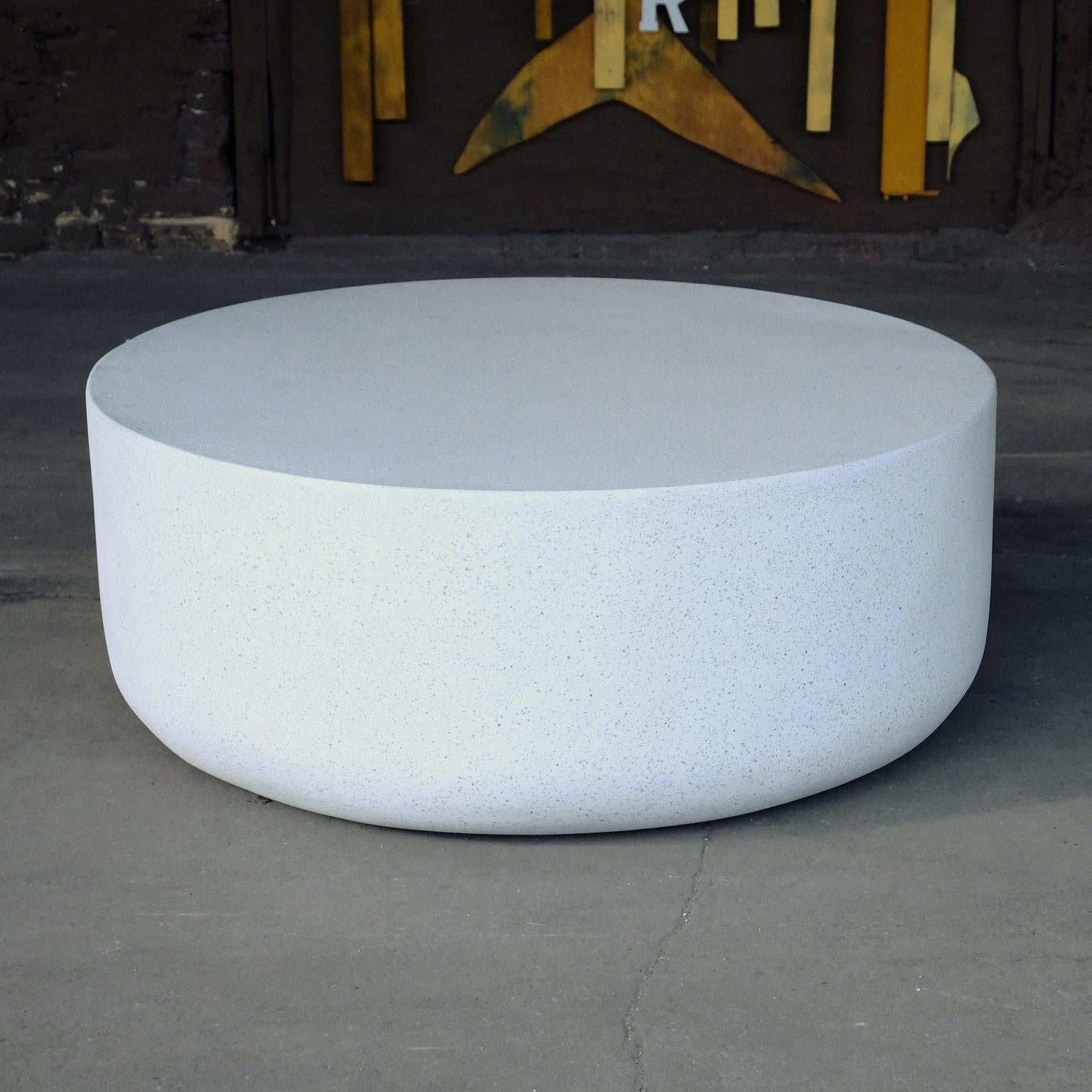 An anchor to the organic world. A rounded base draws the eye downward to earth, keeping you grounded. 

Dimensions: Diameter 36 in. (91 cm), height 14 in. (35.5 cm). Weight 40 lbs. (18 kg) No assembly required.

Finish color options:
White