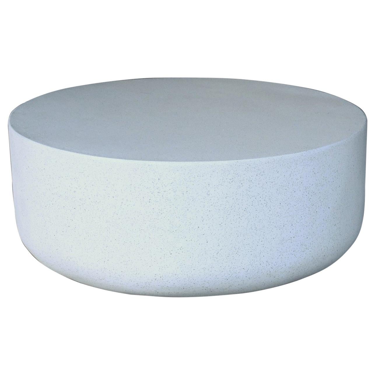 Cast Resin 'Millstone' Low Table, White Stone Finish by Zachary A. Design