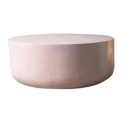 Cast Resin 'Millstone' Low Table, Snap Dragon Pink Finish by Zachary A. Design