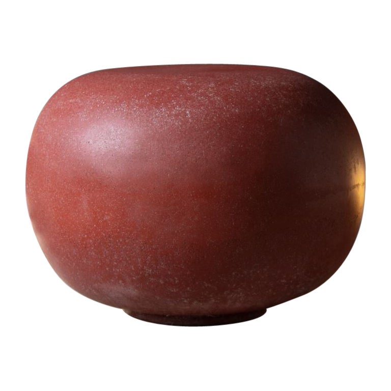 Tavolo basso 'Pebble' in resina fusa, finitura rosso Sedona di Zachary A. Design in vendita