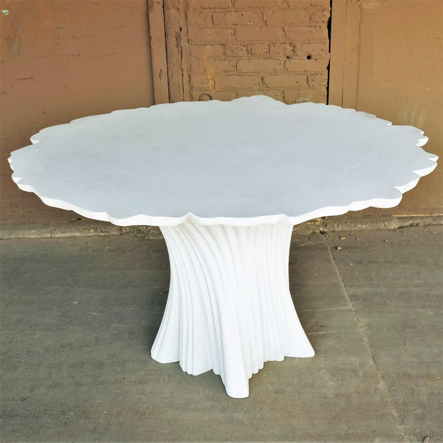 American Cast Resin 'Perennial Cypress' Dining Table, White Stone by Zachary A. Design For Sale
