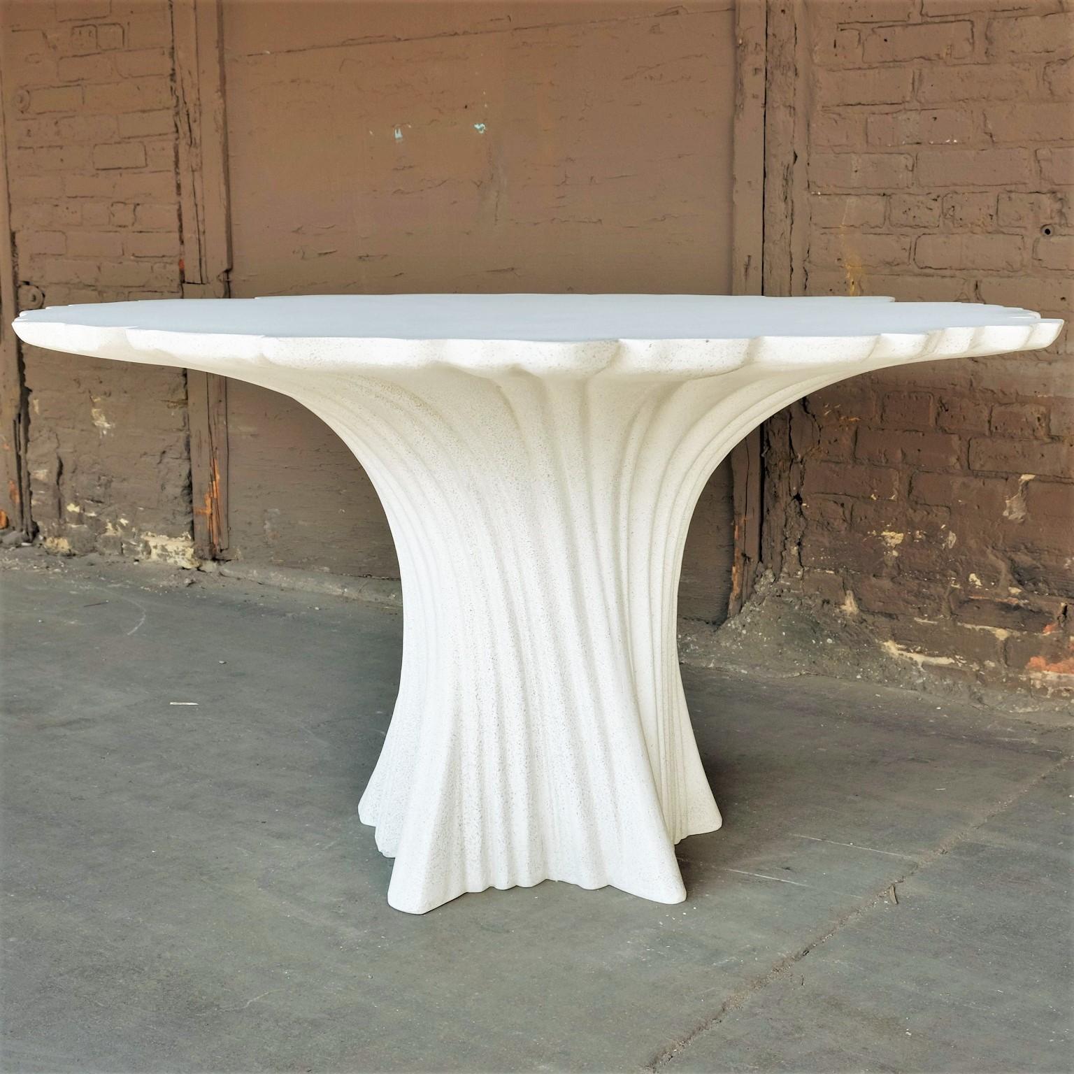 Contemporary Cast Resin 'Perennial Cypress' Dining Table, White Stone by Zachary A. Design For Sale