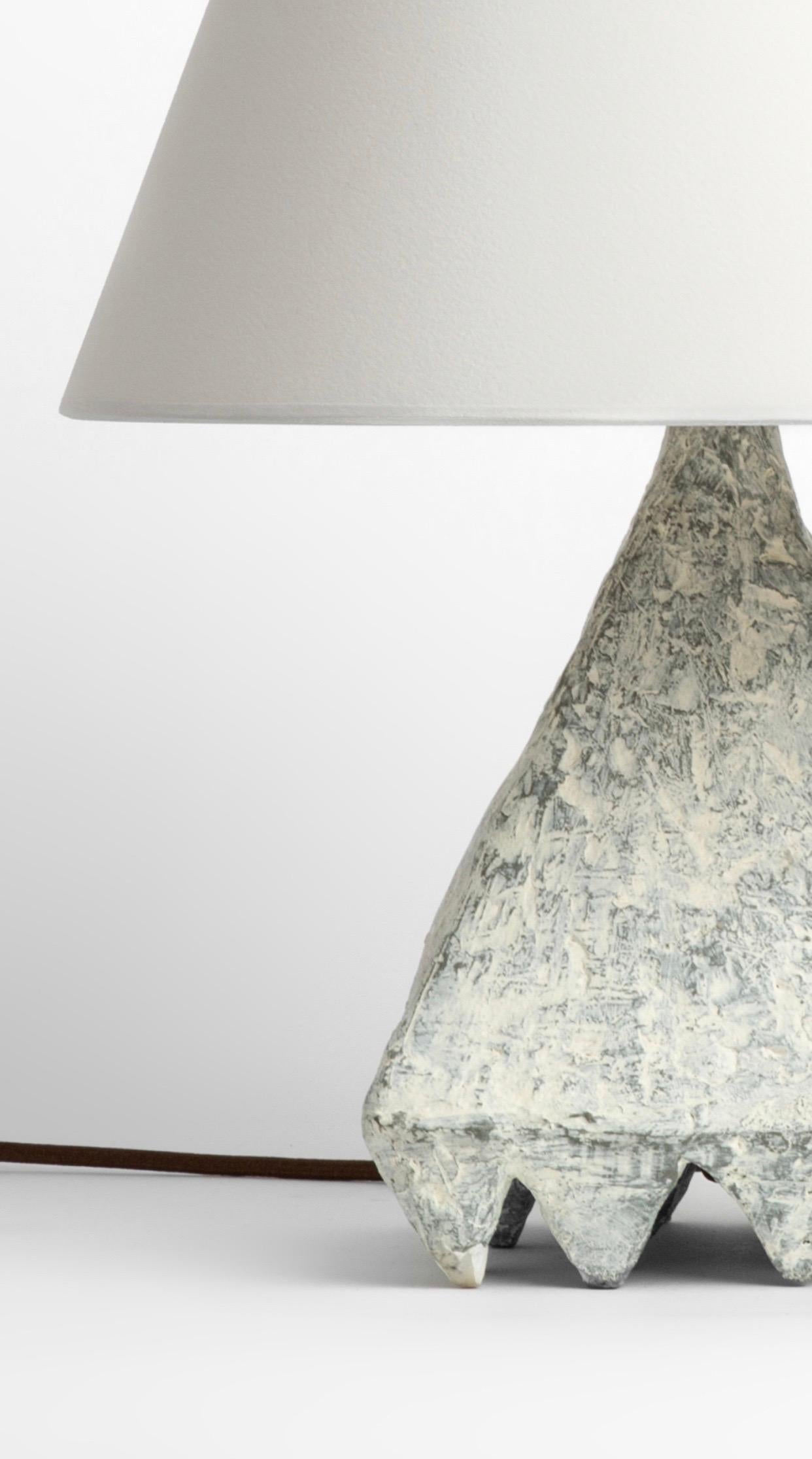 Organic Modern Cast Resin Plaster Texture Cubetto Table Lamp, Kacper Dolatowski For Sale