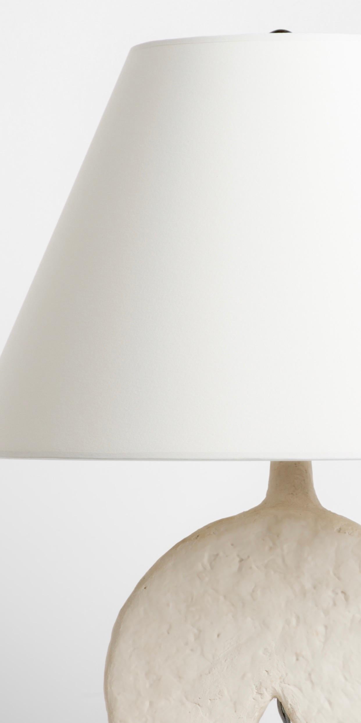Organic Modern Cast Resin Plaster Texture Dado Table Lamp, Kacper Dolatowski For Sale