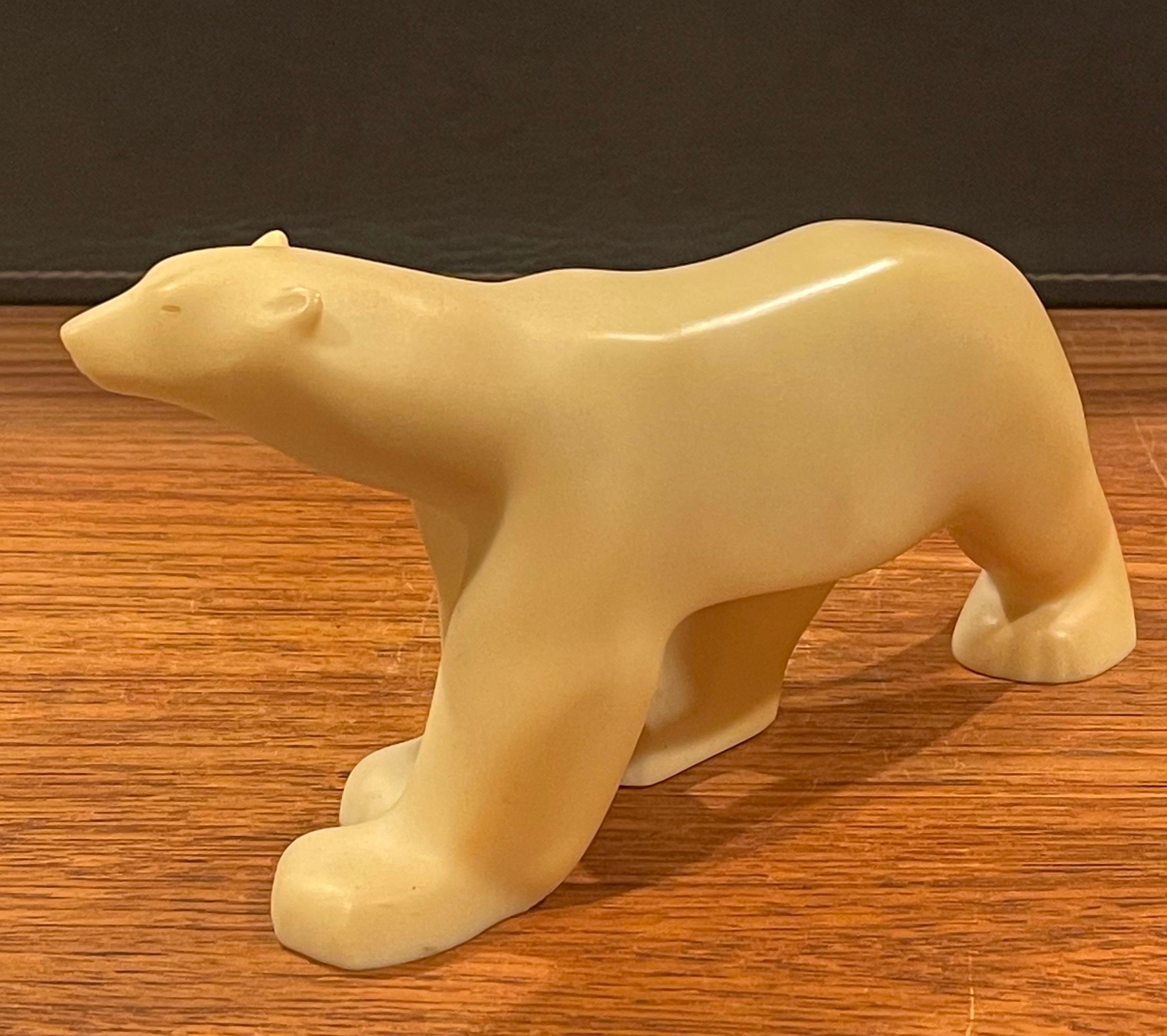 Cast Resin Polar Bear Sculpture by Francois Pompon for the Moma Collection For Sale 3