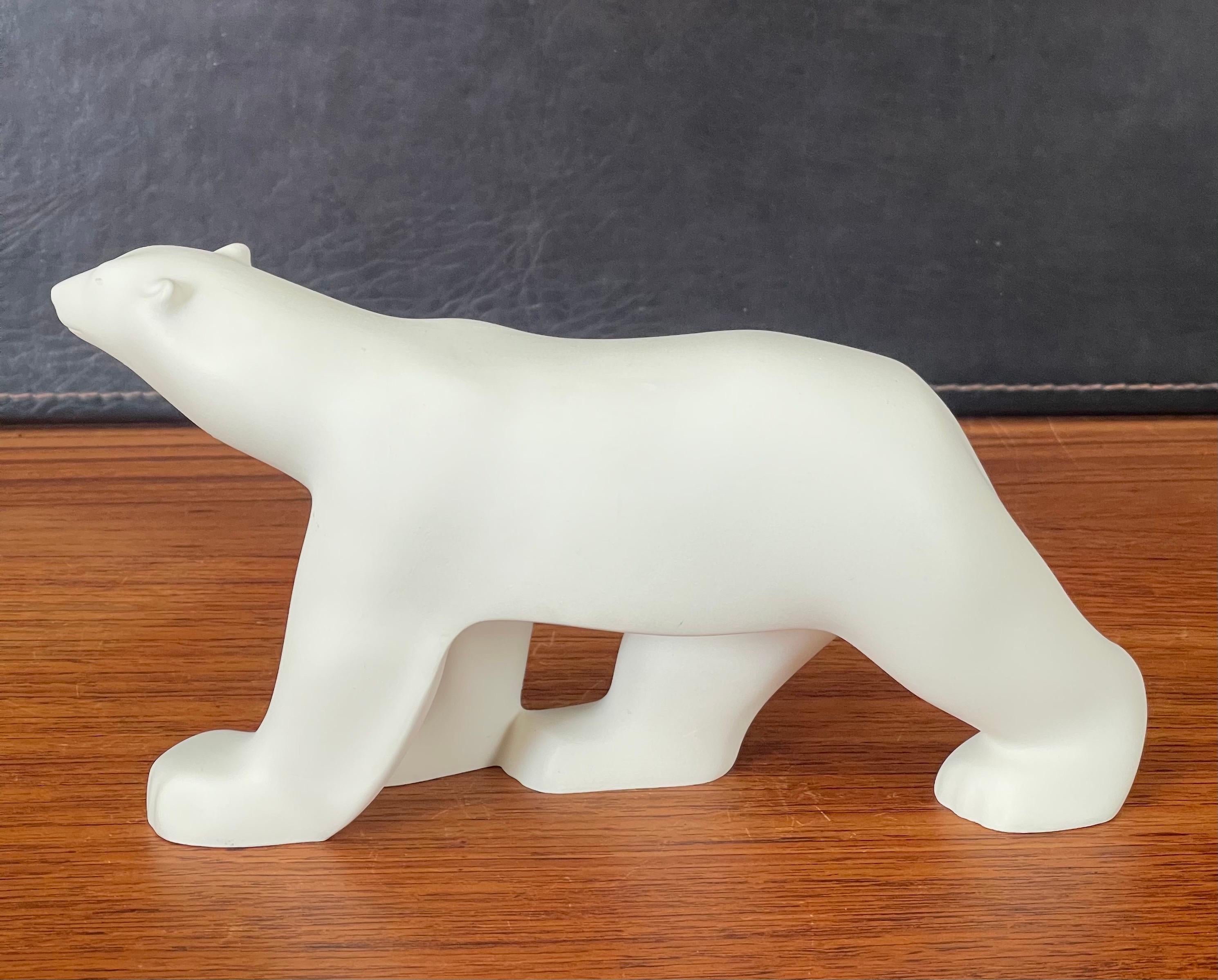 Mid-Century Modern Cast Resin Polar Bear Sculpture by Francois Pompon for the MOMA Collection
