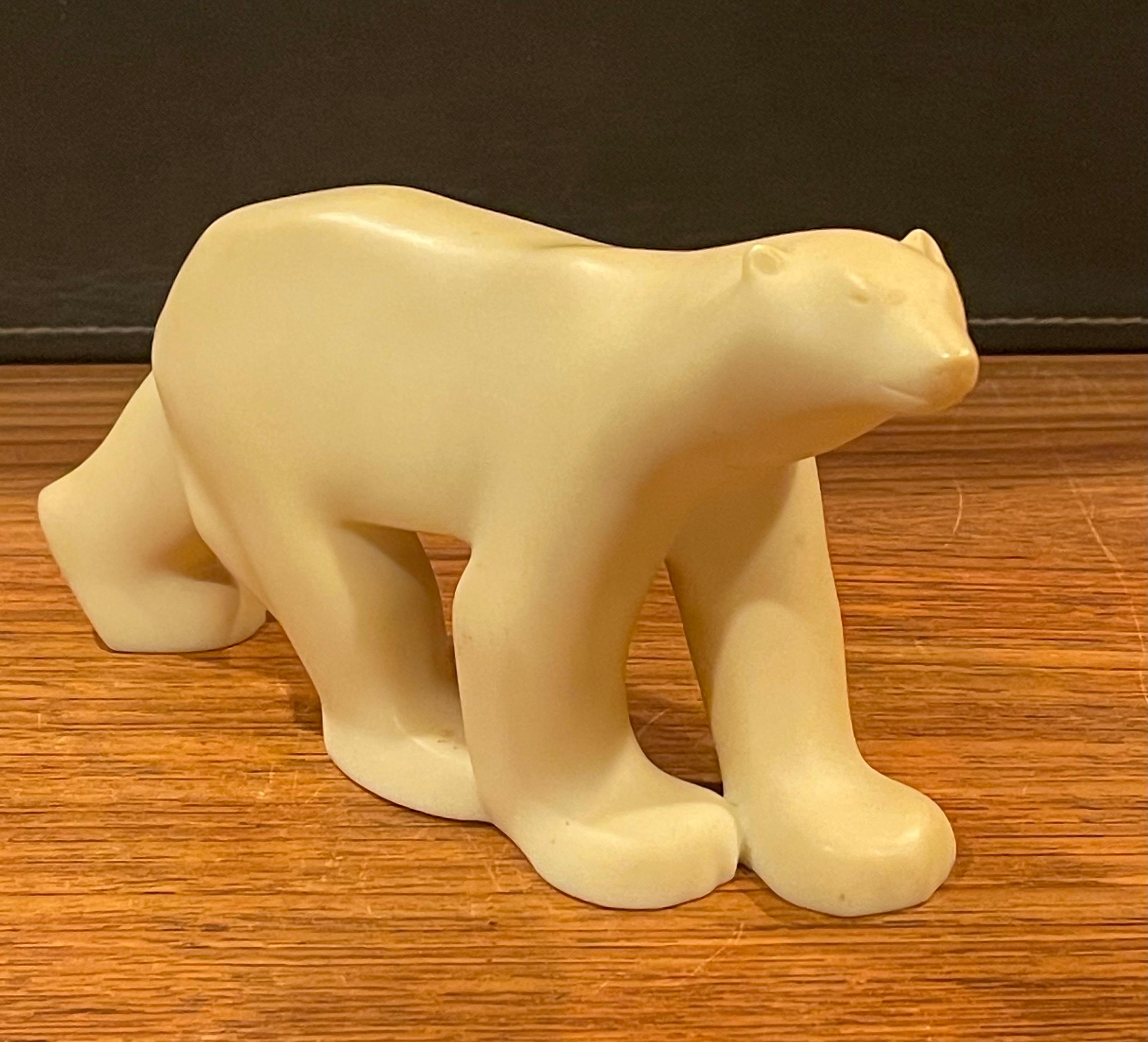 American Cast Resin Polar Bear Sculpture by Francois Pompon for the Moma Collection For Sale