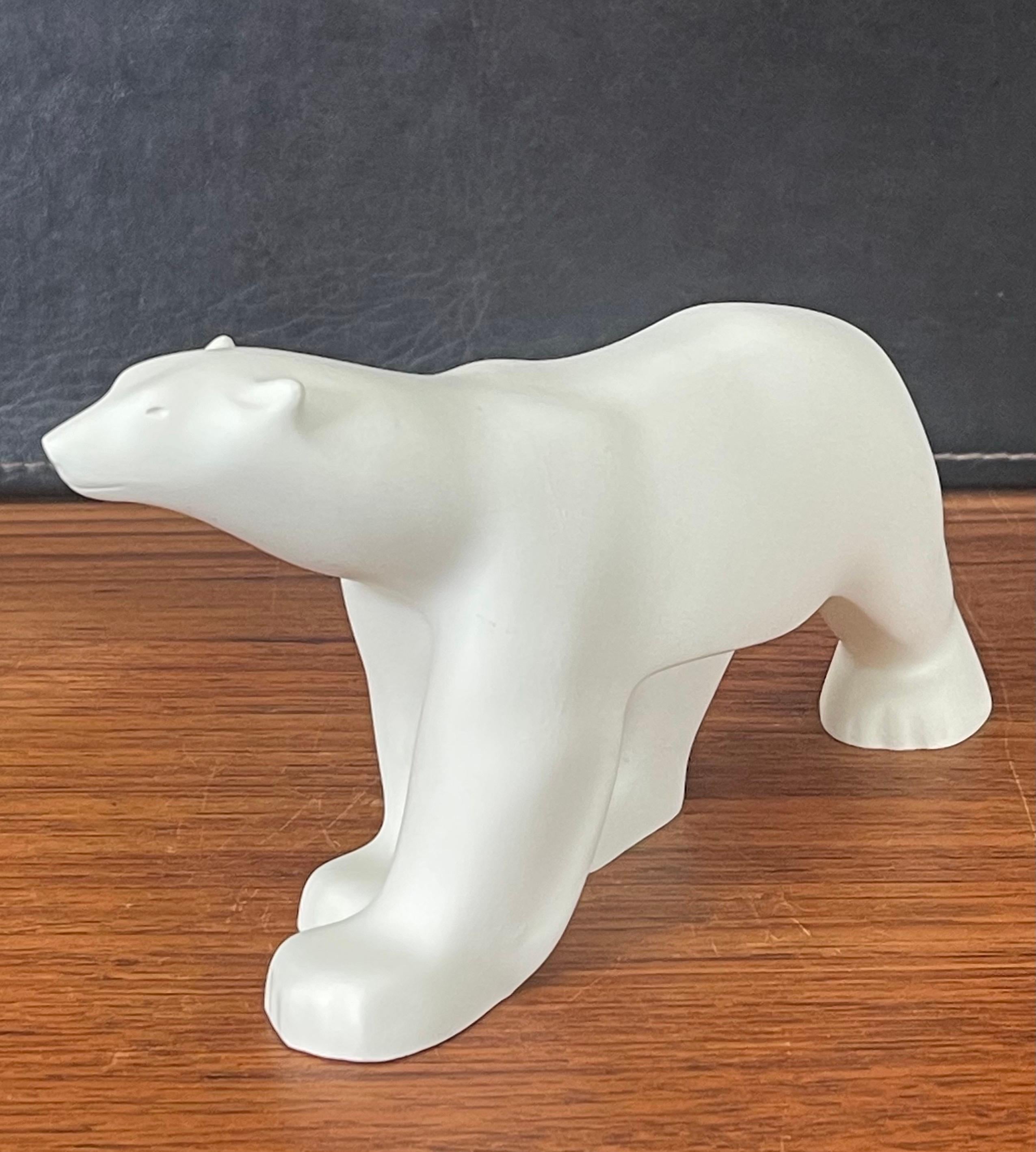 American Cast Resin Polar Bear Sculpture by Francois Pompon for the MOMA Collection