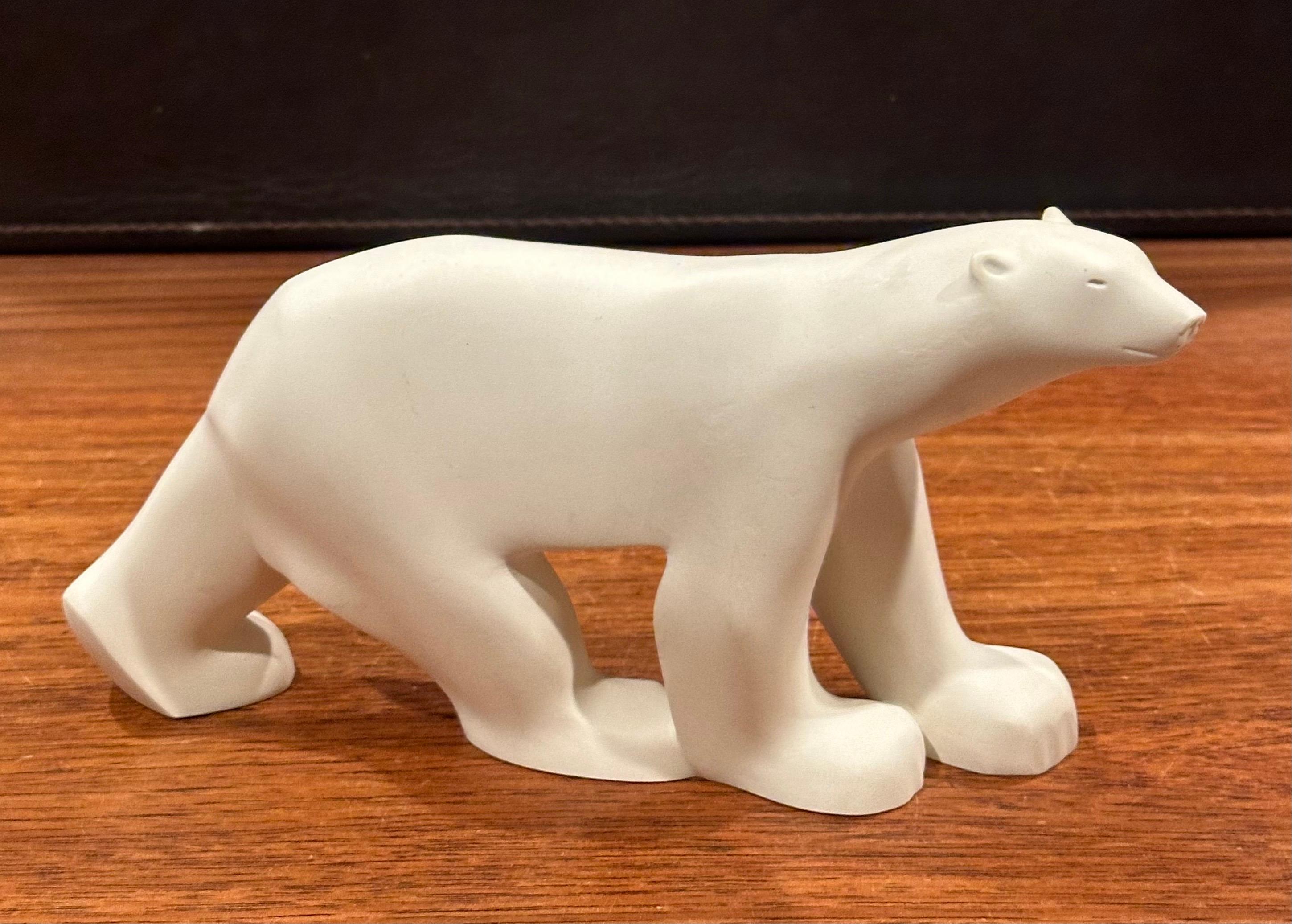 Cast Resin Polar Bear Sculpture by Francois Pompon for the MOMA Collection For Sale 1