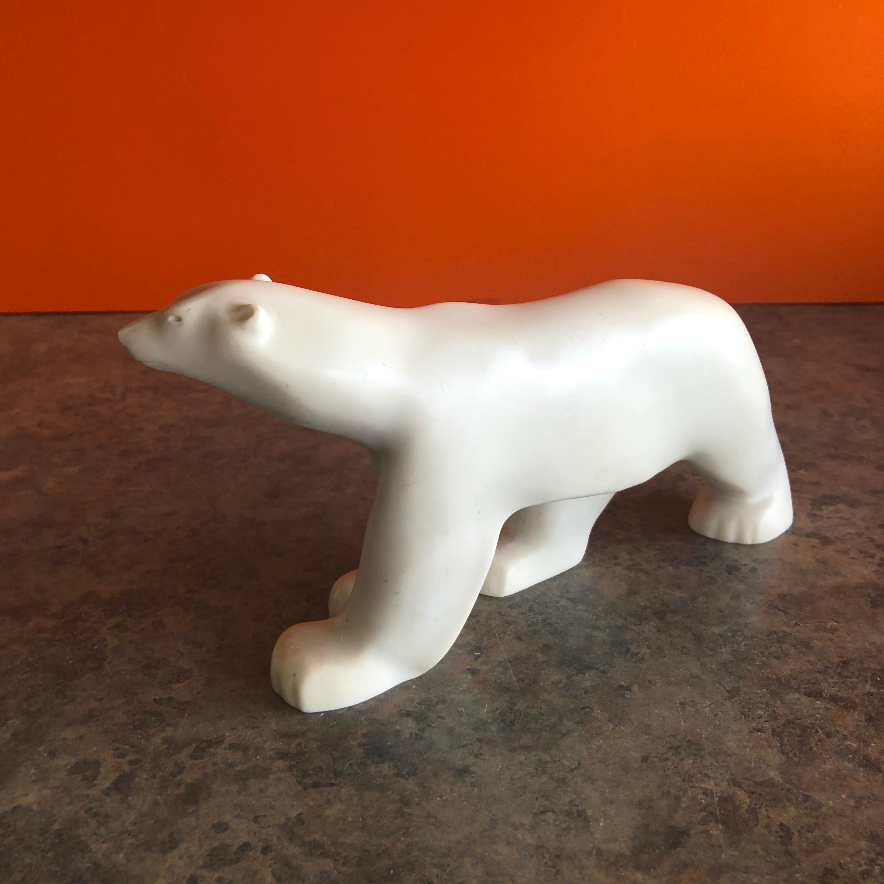 20th Century Cast Resin Polar Bear Sculpture by Francois Pompon for the MOMA Collection