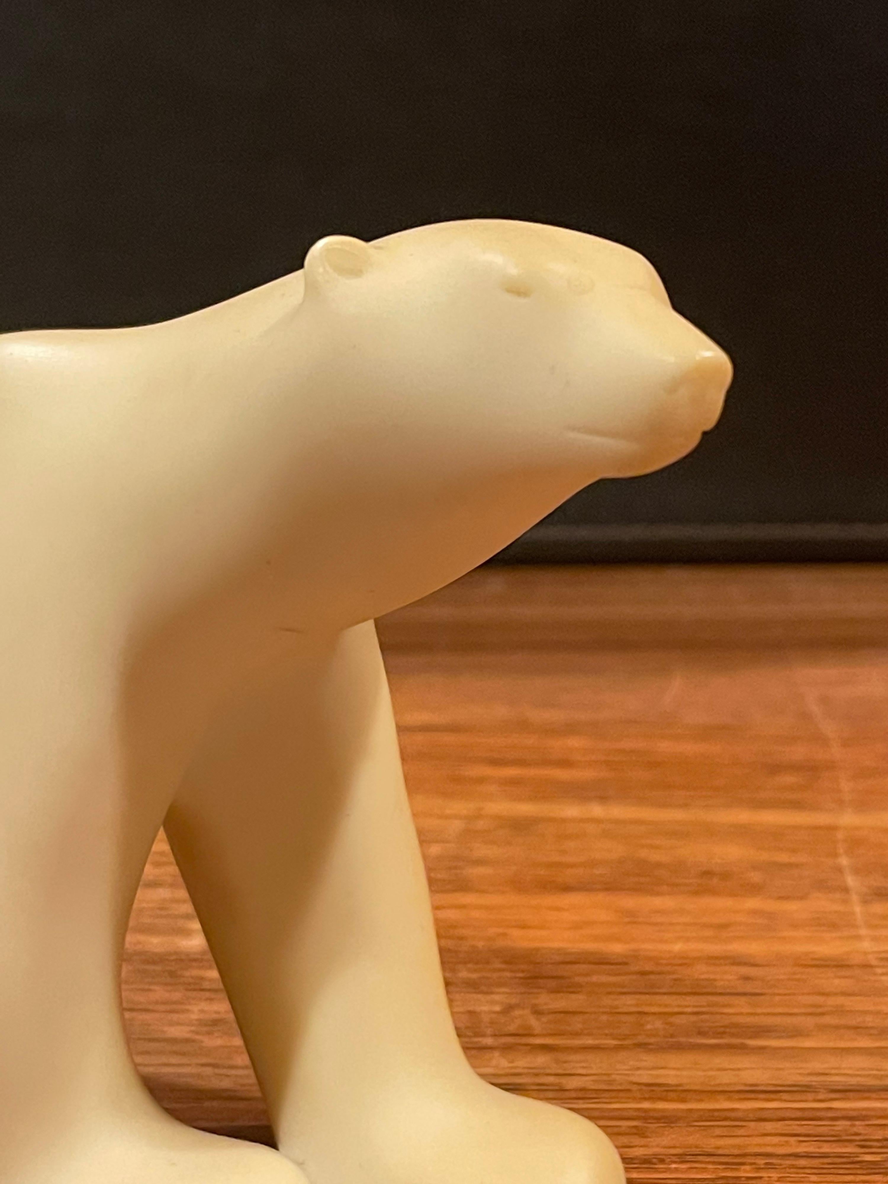 Cast Resin Polar Bear Sculpture by Francois Pompon for the Moma Collection In Good Condition For Sale In San Diego, CA