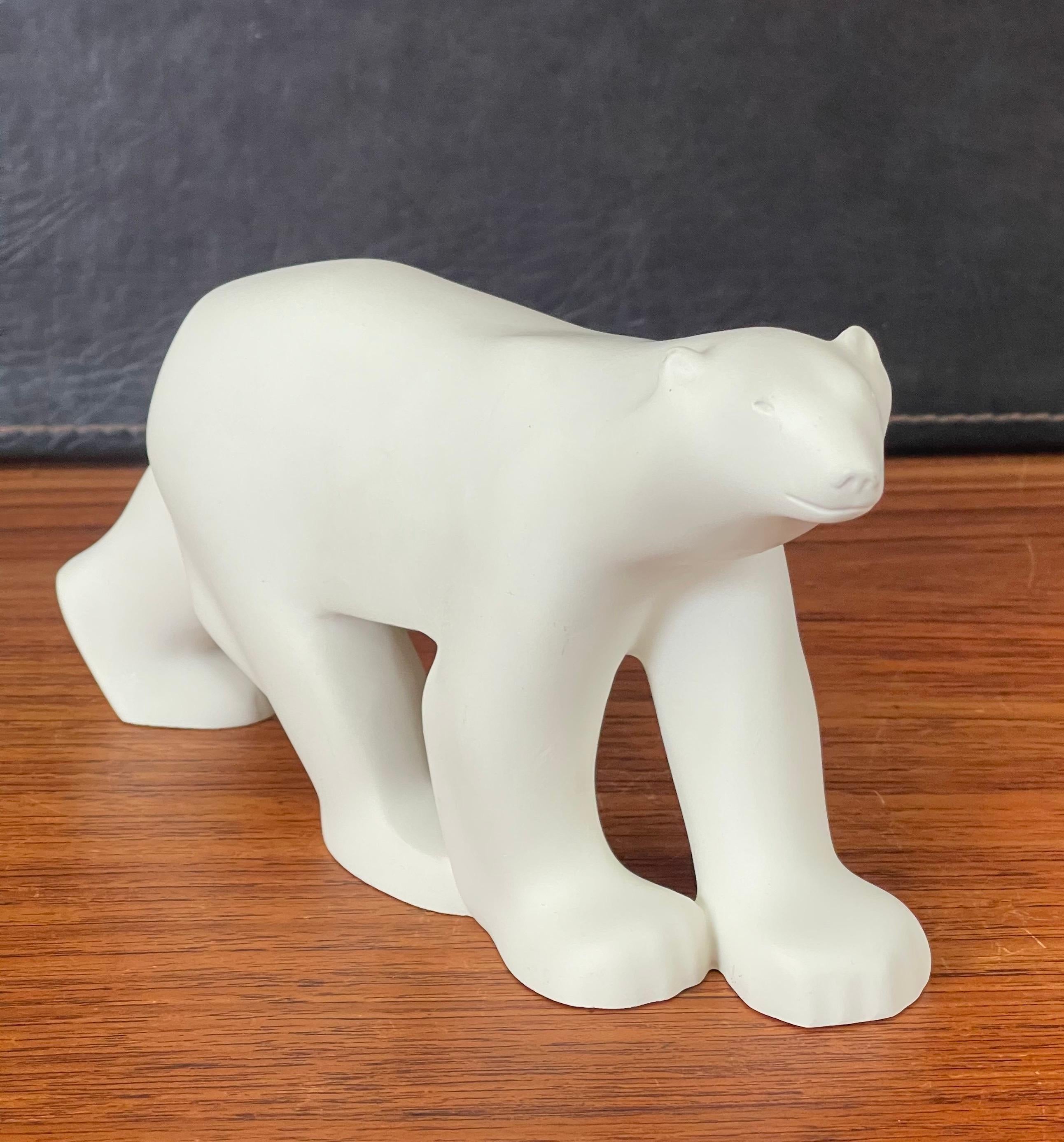 Cast Resin Polar Bear Sculpture by Francois Pompon for the MOMA Collection In Good Condition In San Diego, CA