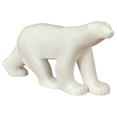 Vintage Cast Resin Polar Bear Sculpture by Francois Pompon for the MOMA Collection