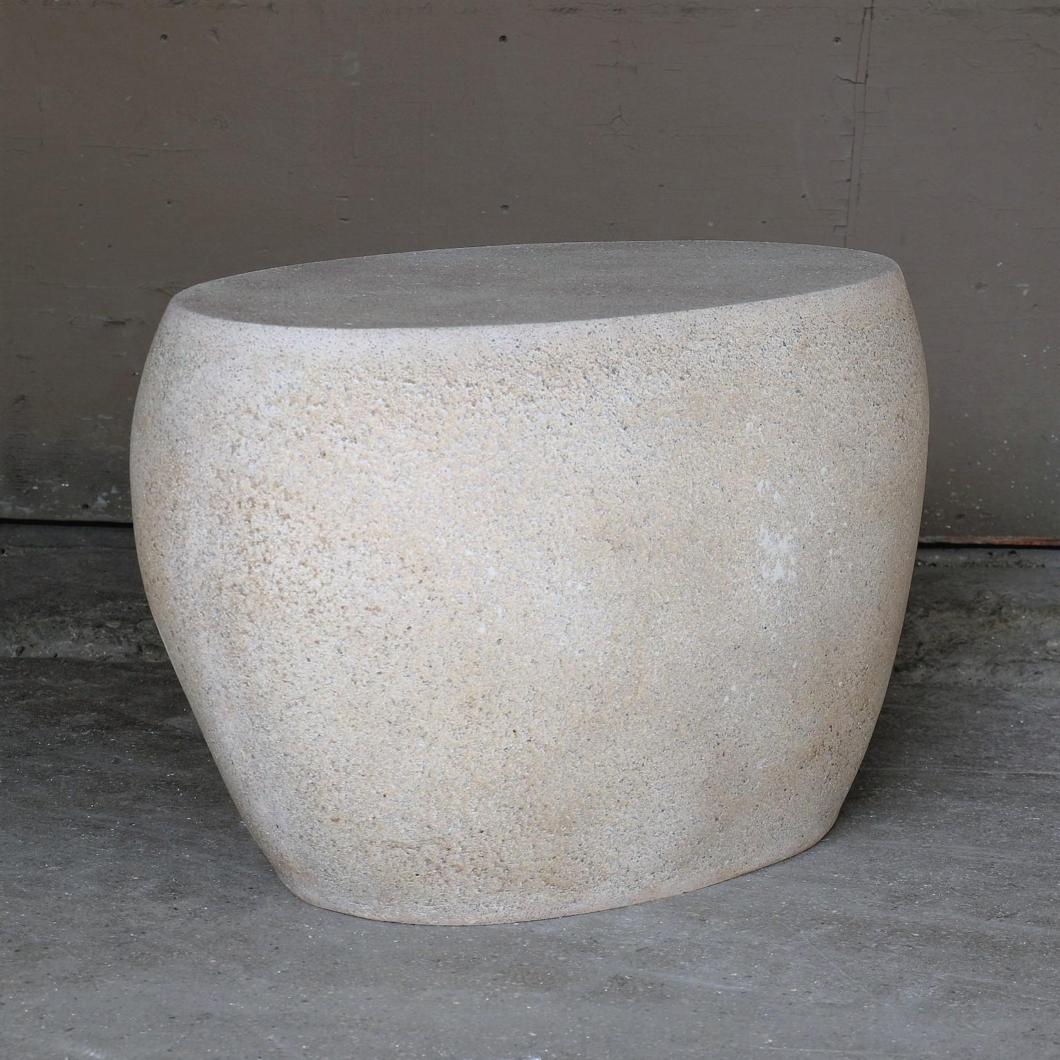 American Cast Resin 'River Rock' Side Table, Aged Stone Finish by Zachary A. Design For Sale