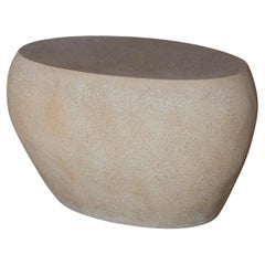 Cast Resin 'River Rock' Side Table, Aged Stone Finish by Zachary A. Design