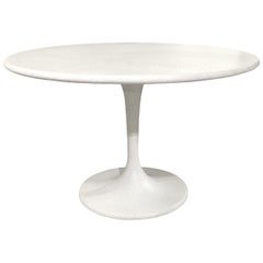 Cast Resin 'Spindle' Dining Table, White Stone Finish by Zachary A. Design
