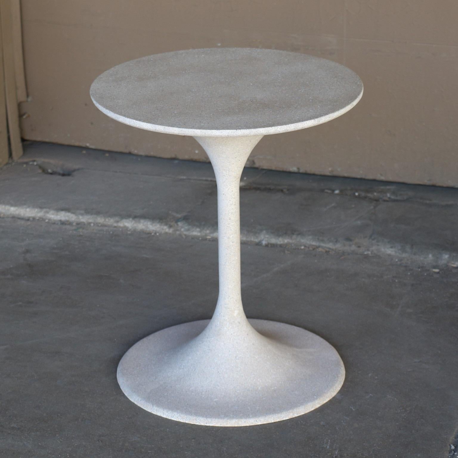 American Cast Resin 'Spindle' Side Table, Aged Stone Finish by Zachary A. Design For Sale