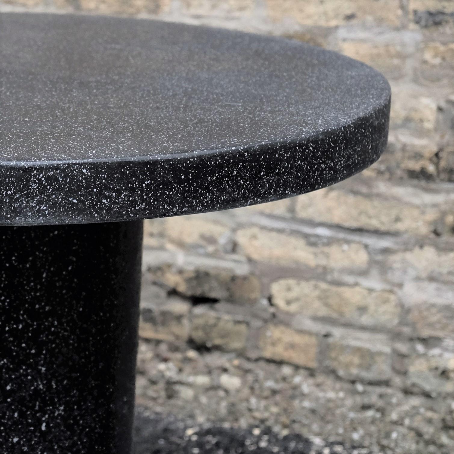 Minimalist Cast Resin 'Spring' Dining Table, Coal Stone Finish by Zachary A. Design For Sale