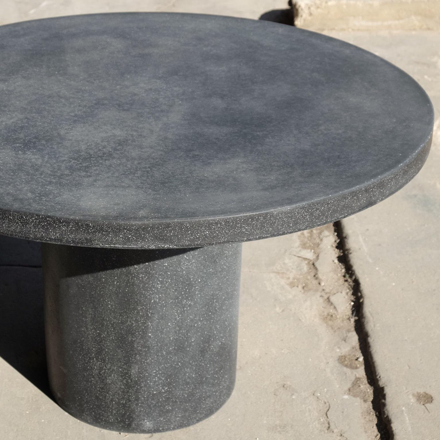 American Cast Resin 'Spring' Dining Table, Coal Stone Finish by Zachary A. Design For Sale