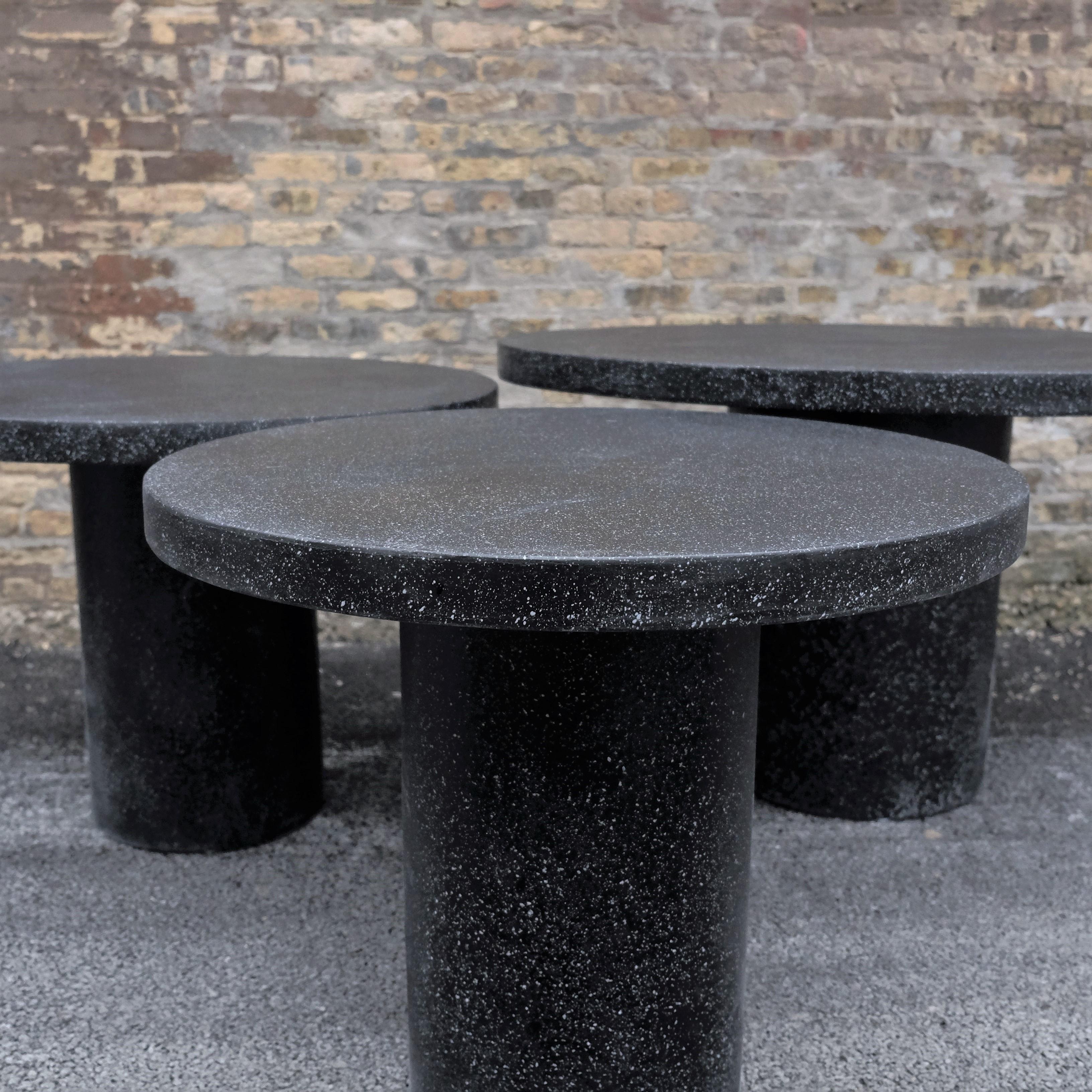American Cast Resin 'Spring' Dining Table, Coal Stone Finish by Zachary A. Design For Sale