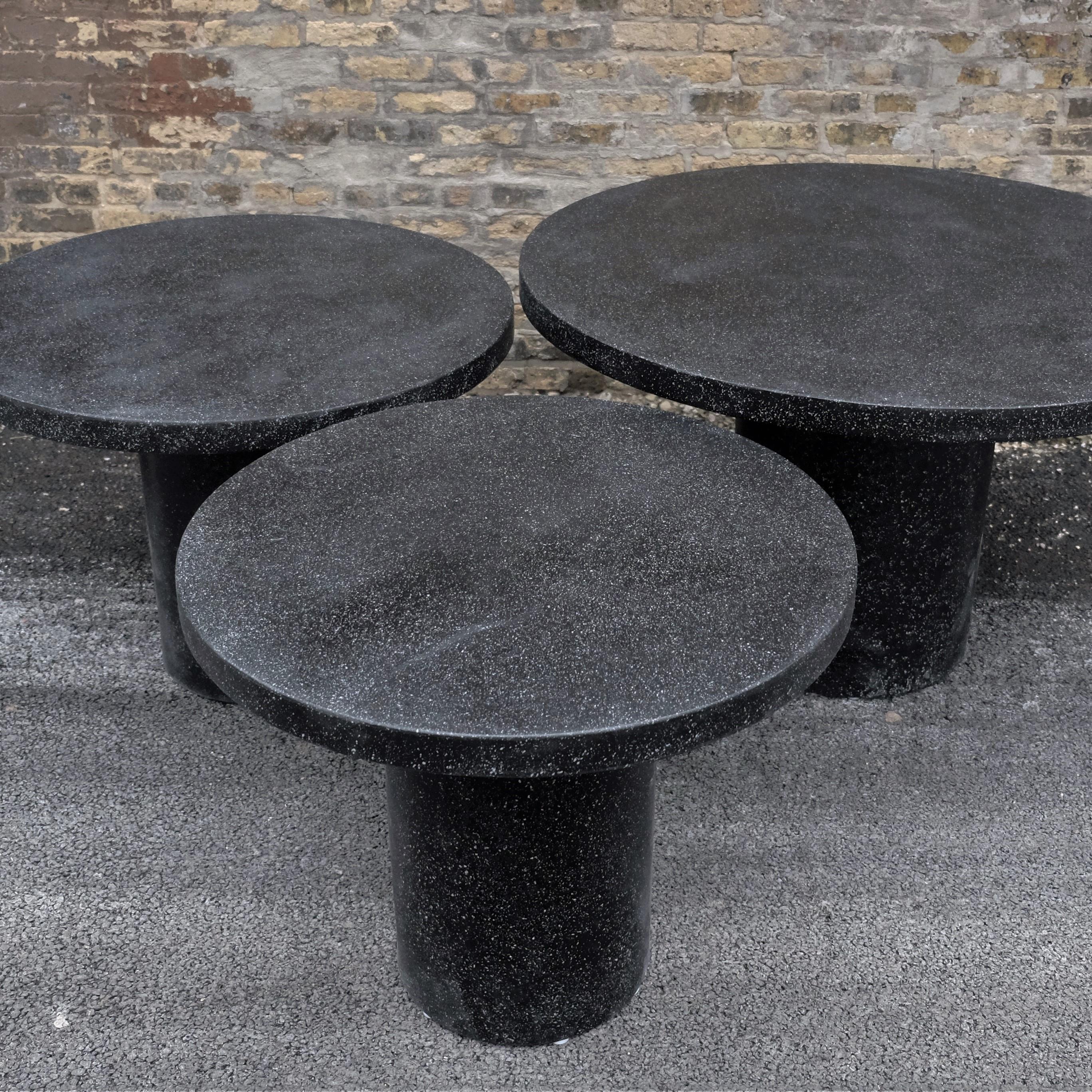 Cast Resin 'Spring' Dining Table, Coal Stone Finish by Zachary A. Design In New Condition For Sale In Chicago, IL