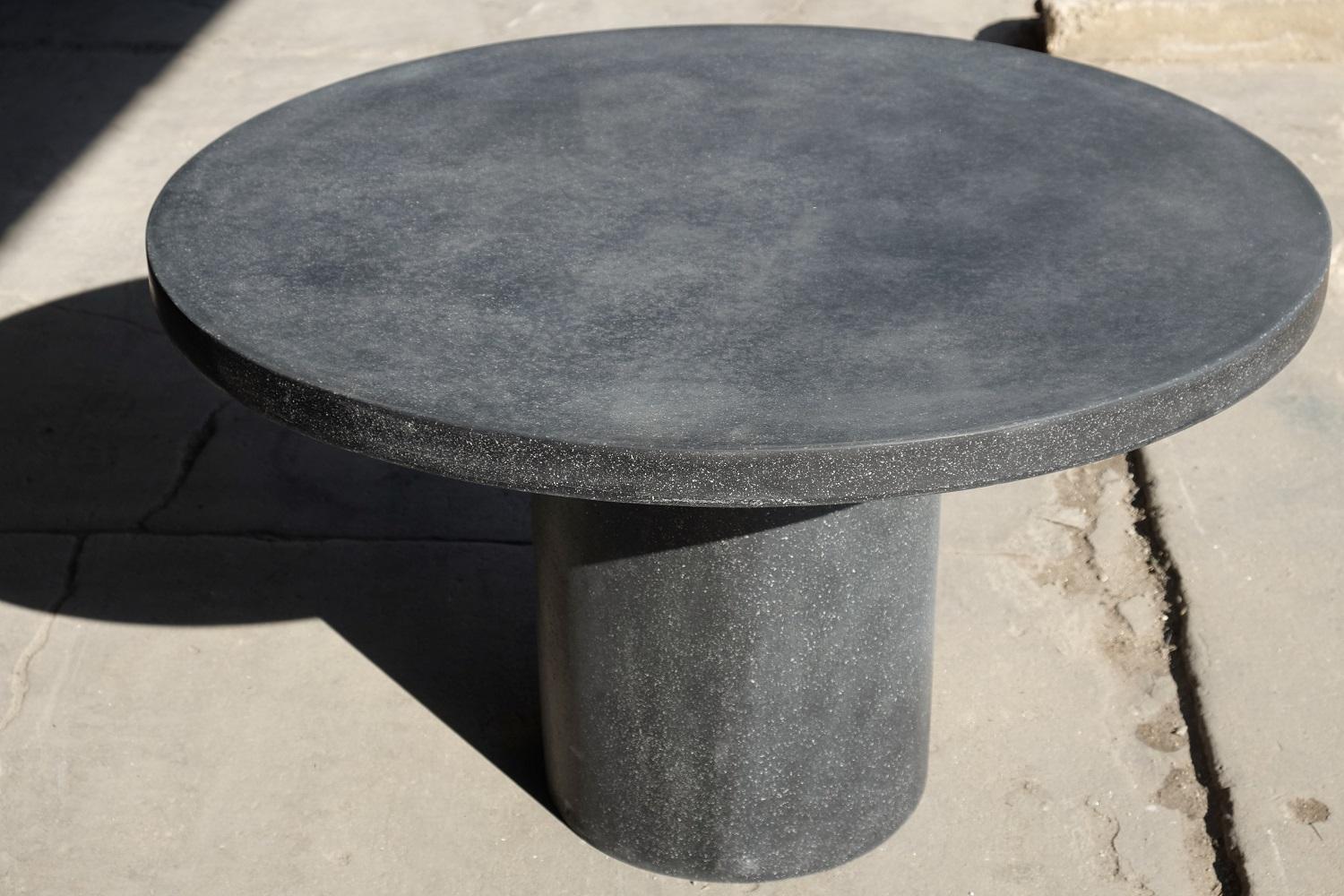 Fiberglass Cast Resin 'Spring' Dining Table, Coal Stone Finish by Zachary A. Design For Sale