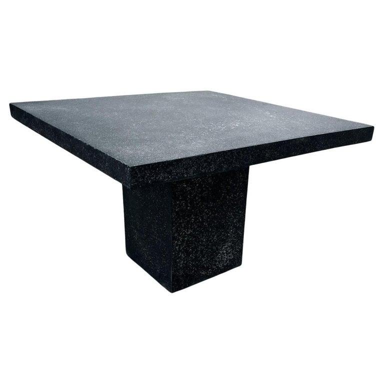 Minimalist Cast Resin 'Square Slab' Dining Table by Zachary A. Design For Sale