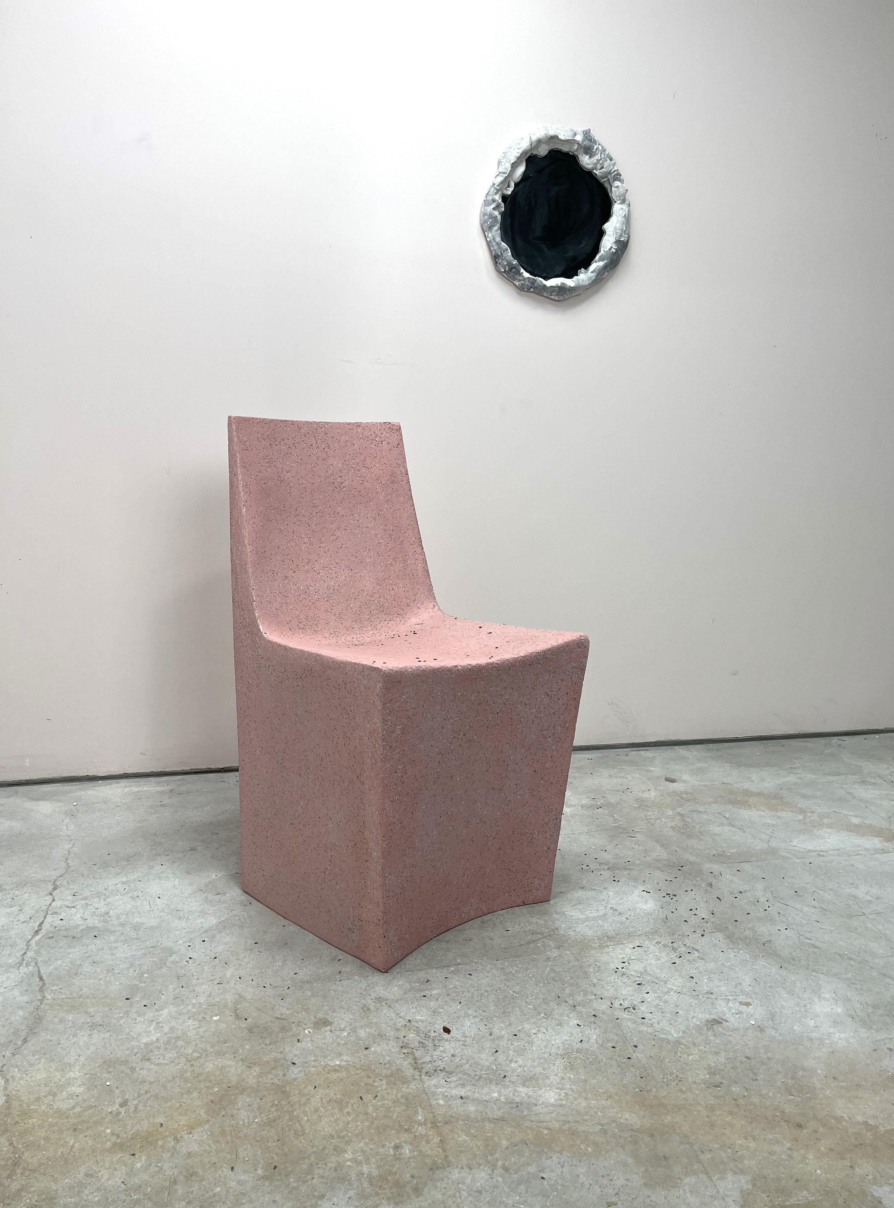 American Cast Resin 'Stone' Dining Chair, Snapdragon Pink Finish by Zachary A. Design For Sale