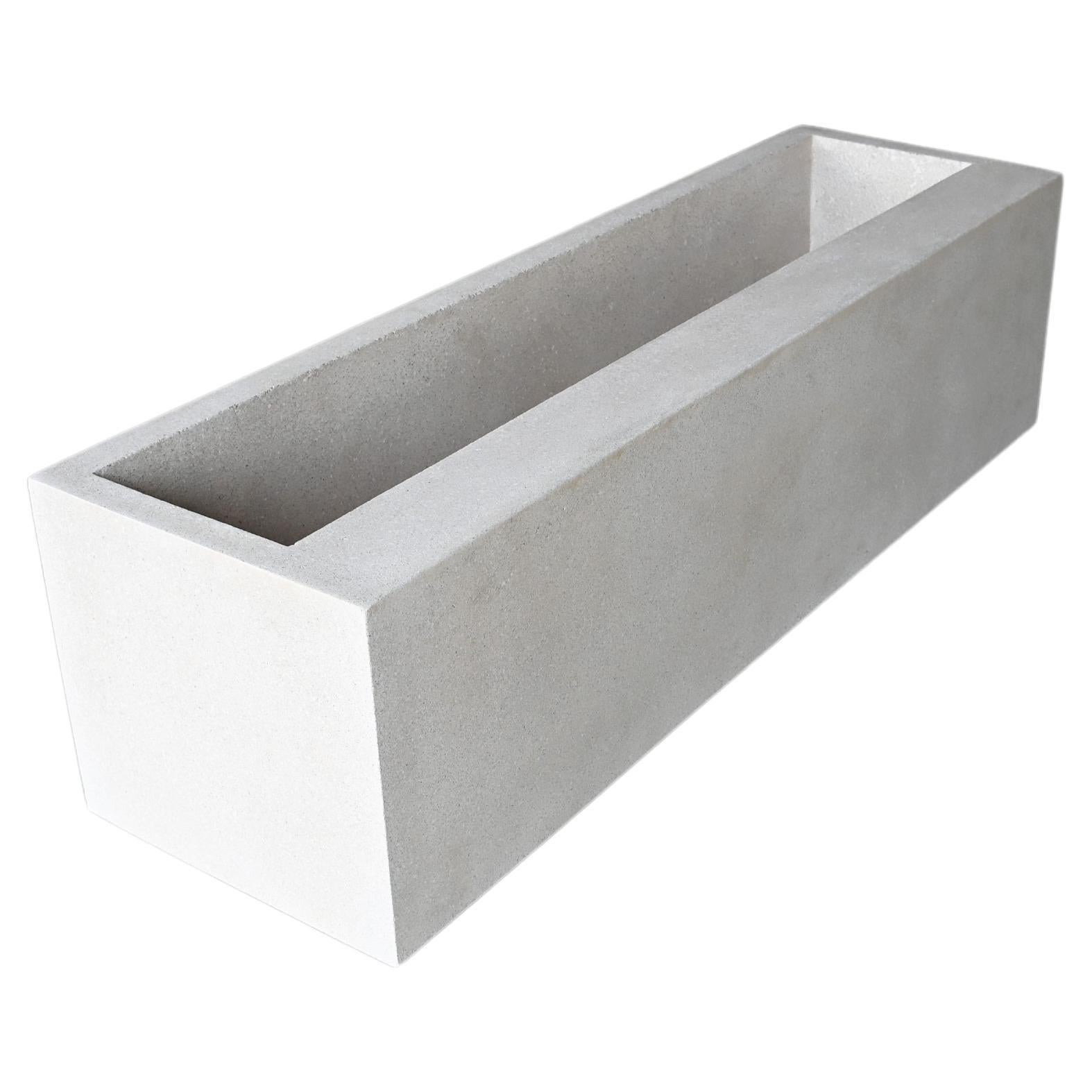 Cast Resin 'Terrace' Planter, Aged Stone Finish by Zachary A. Design For Sale