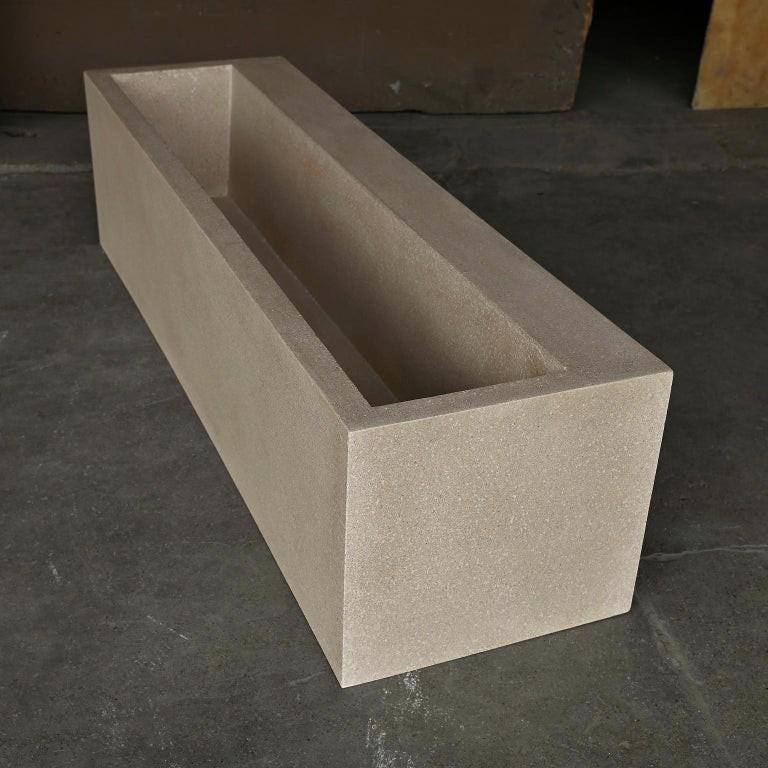 The essence of summer. Heat and long days with friends. Greenery growing out of even the concrete. Everything fully alive.

Dimensions: Width 68 in. (173 cm), depth 20 in. (51 cm), height 18 in. (46 cm). Weight 40 lbs. (18 kg).

Materials: resin,