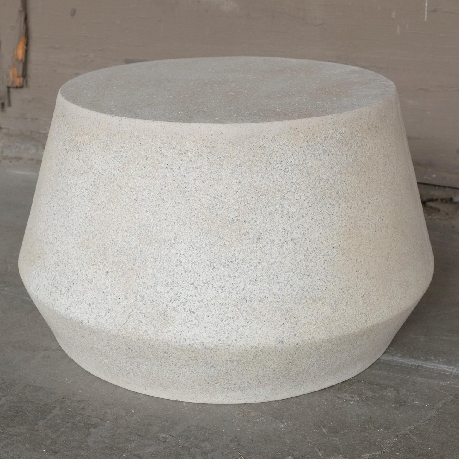Elegantly playful and a bright complement.

Dimensions: Diameter 24 in. (61 cm), height 14 in. (36 cm), weight 20 lbs. (9 kg)

Finish color options:
White stone
Natural stone
Aged stone (shown)
Keystone
Coal stone

Materials: resin, stone aggregate
