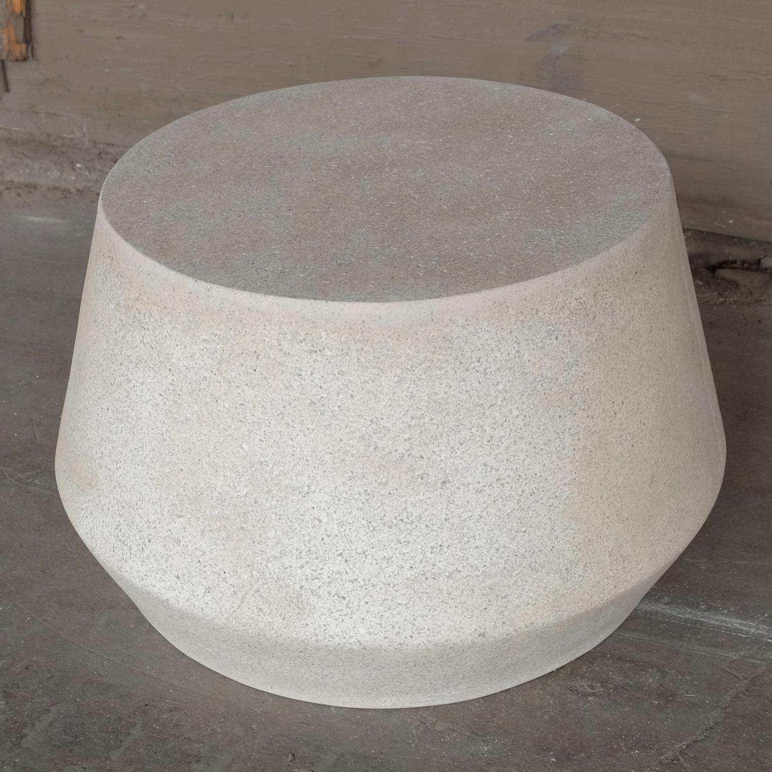 Cast Resin 'Tom' Low Table, Aged Stone Finish by Zachary A. Design In New Condition For Sale In Chicago, IL