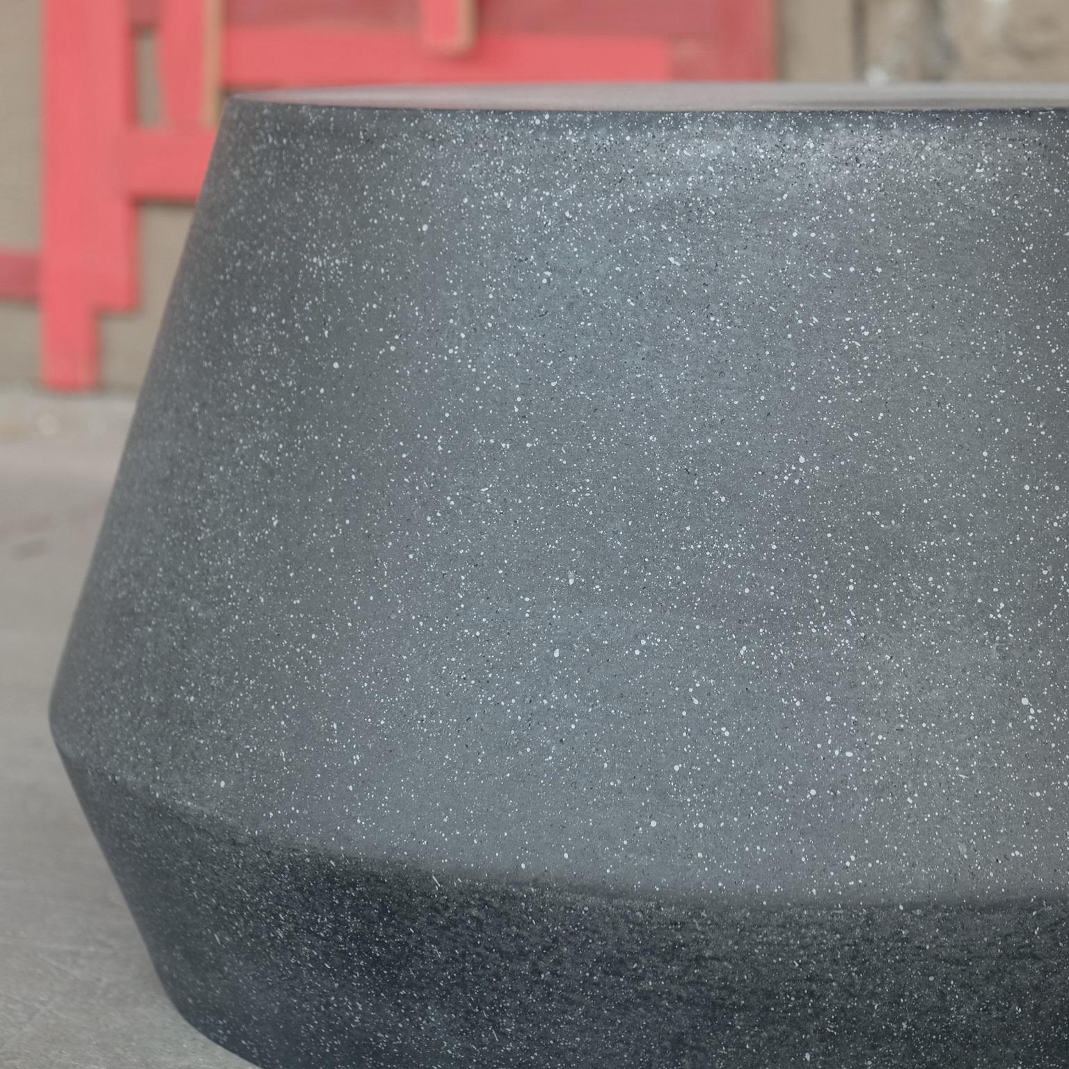 American Cast Resin 'Tom' Low Table, Coal Stone Finish by Zachary A. Design For Sale