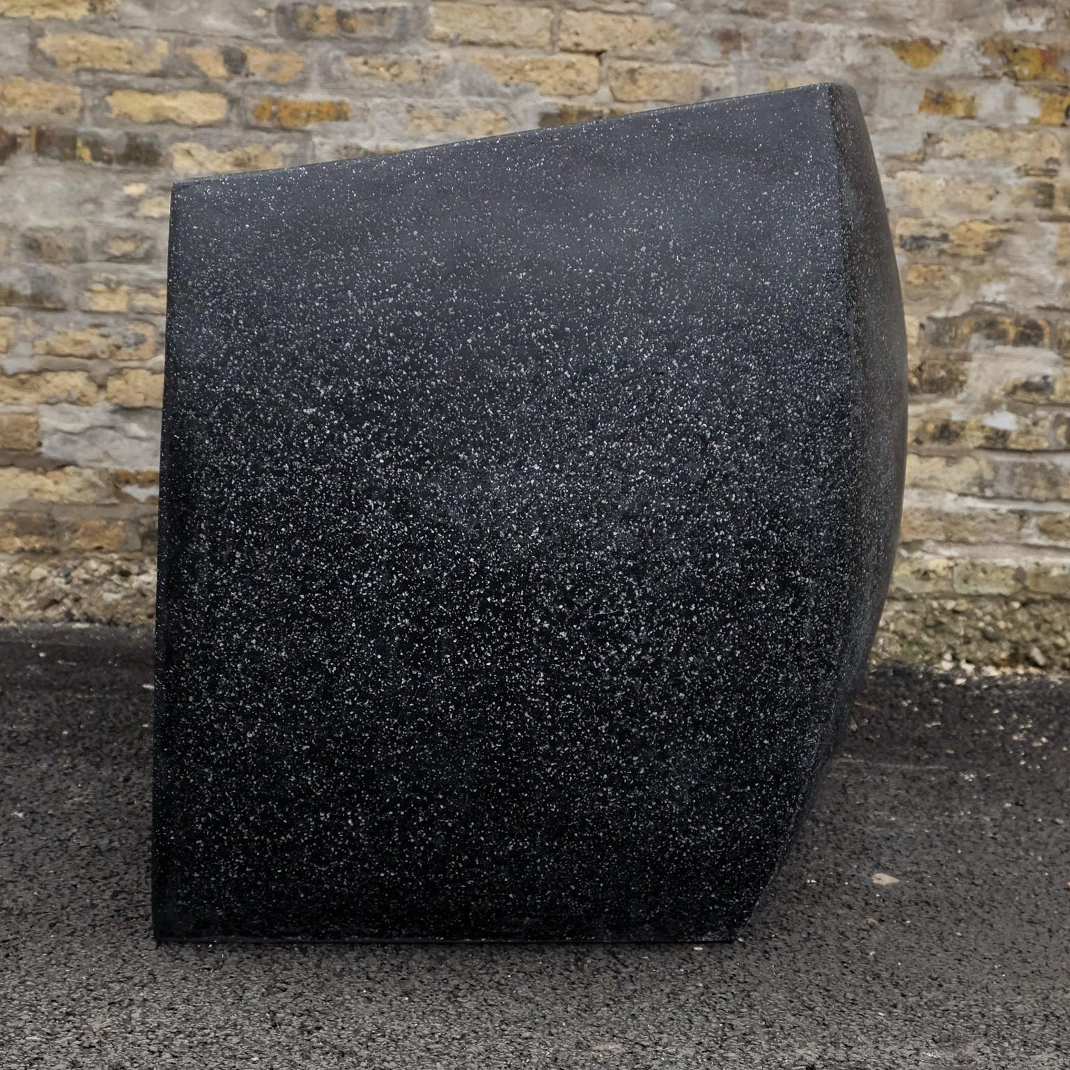 Cast Resin 'Van Dyke' Loveseat, Coal Stone Finish by Zachary A. Design In New Condition For Sale In Chicago, IL