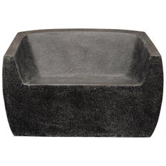 Cast Resin 'Van Dyke' Loveseat, Coal Stone Finish by Zachary A. Design