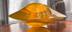 Cast Resin Yellow Disk by Light and Space movement artist DeWain Valentine