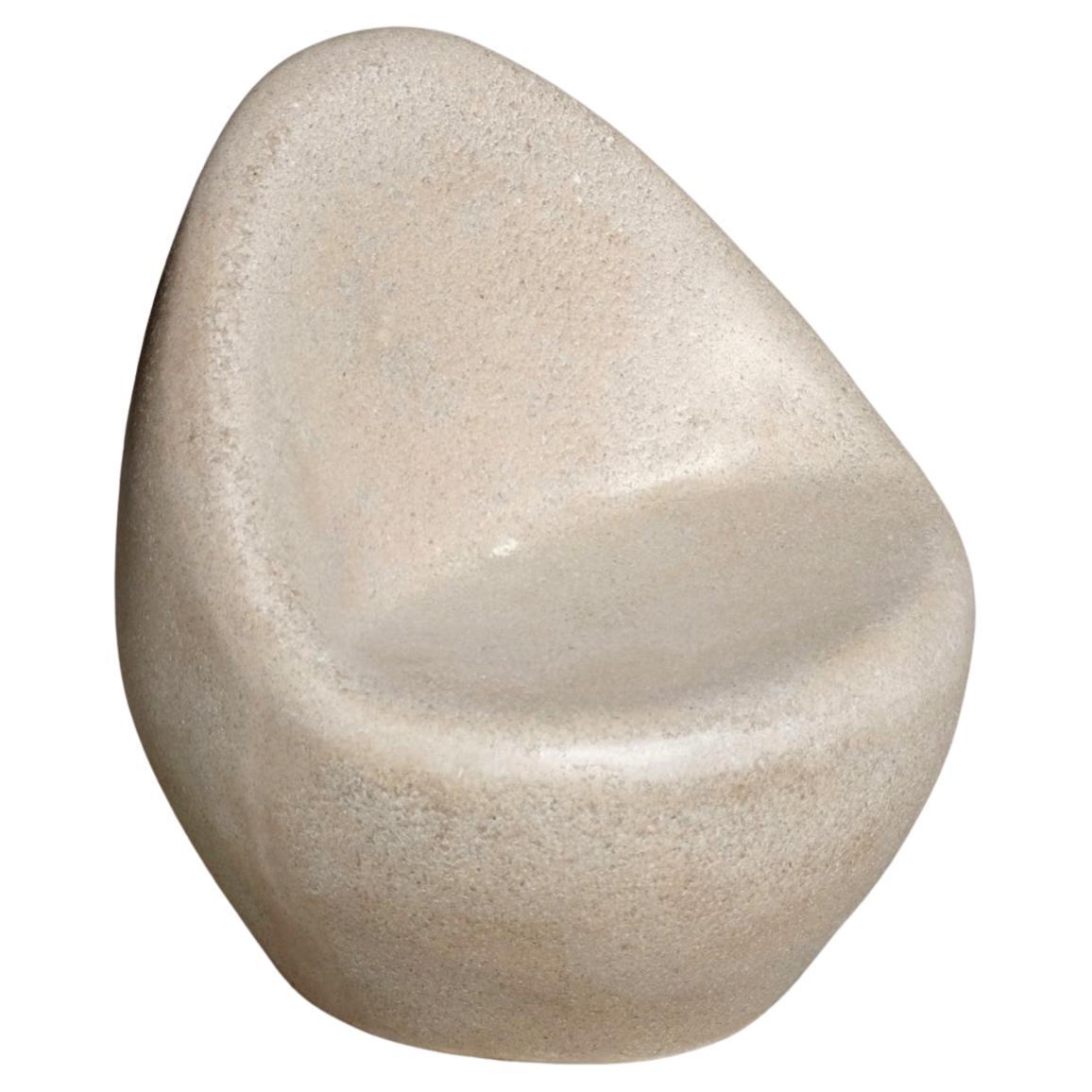 Cast Resin 'Yolk' Chair, Aged Stone Finish by Zachary A. Design For Sale