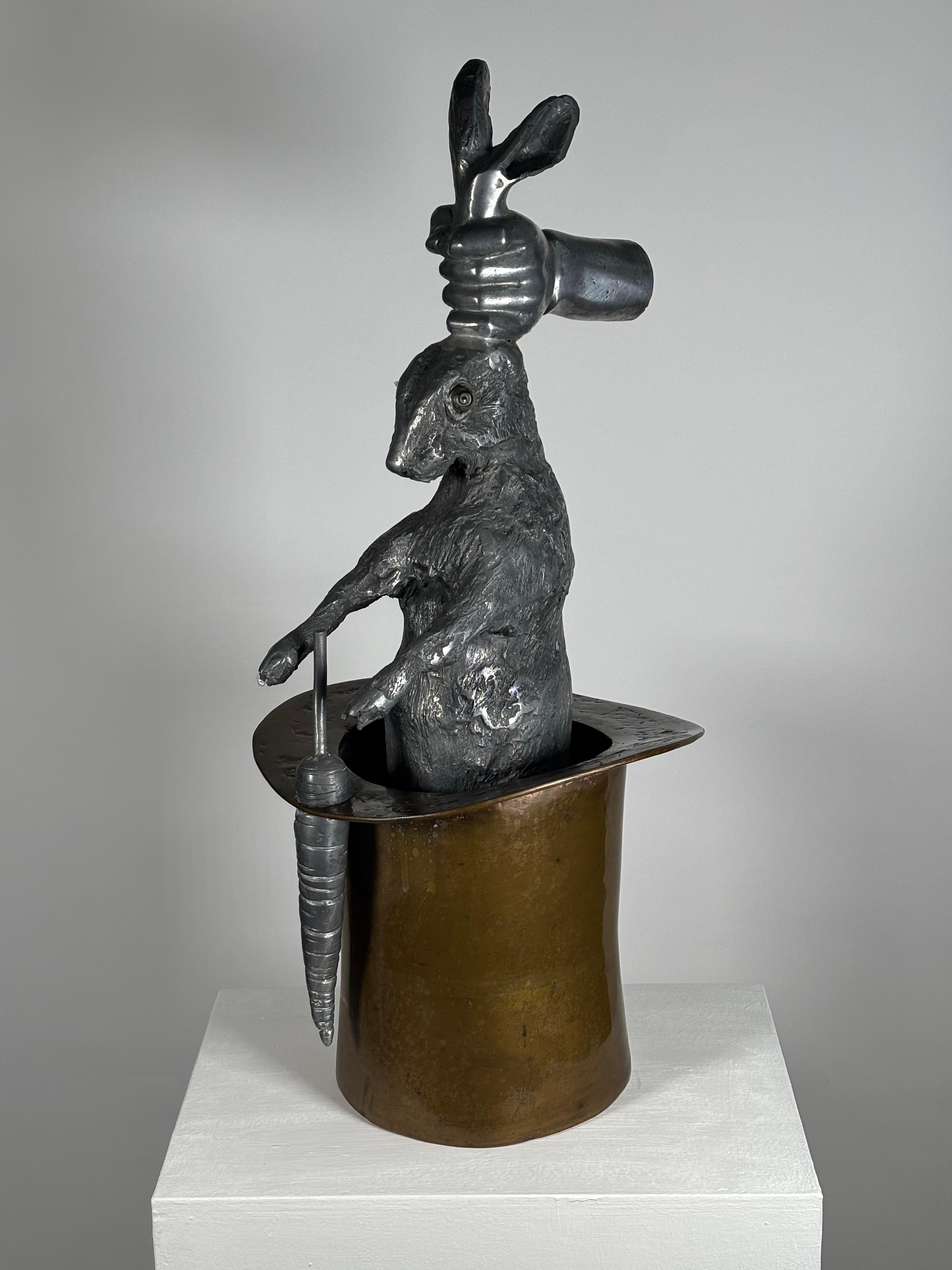 Gegossene Skulptur aus Bronze und Aluminium von Valeriano Trubbiani, Italien (Italienisch) im Angebot