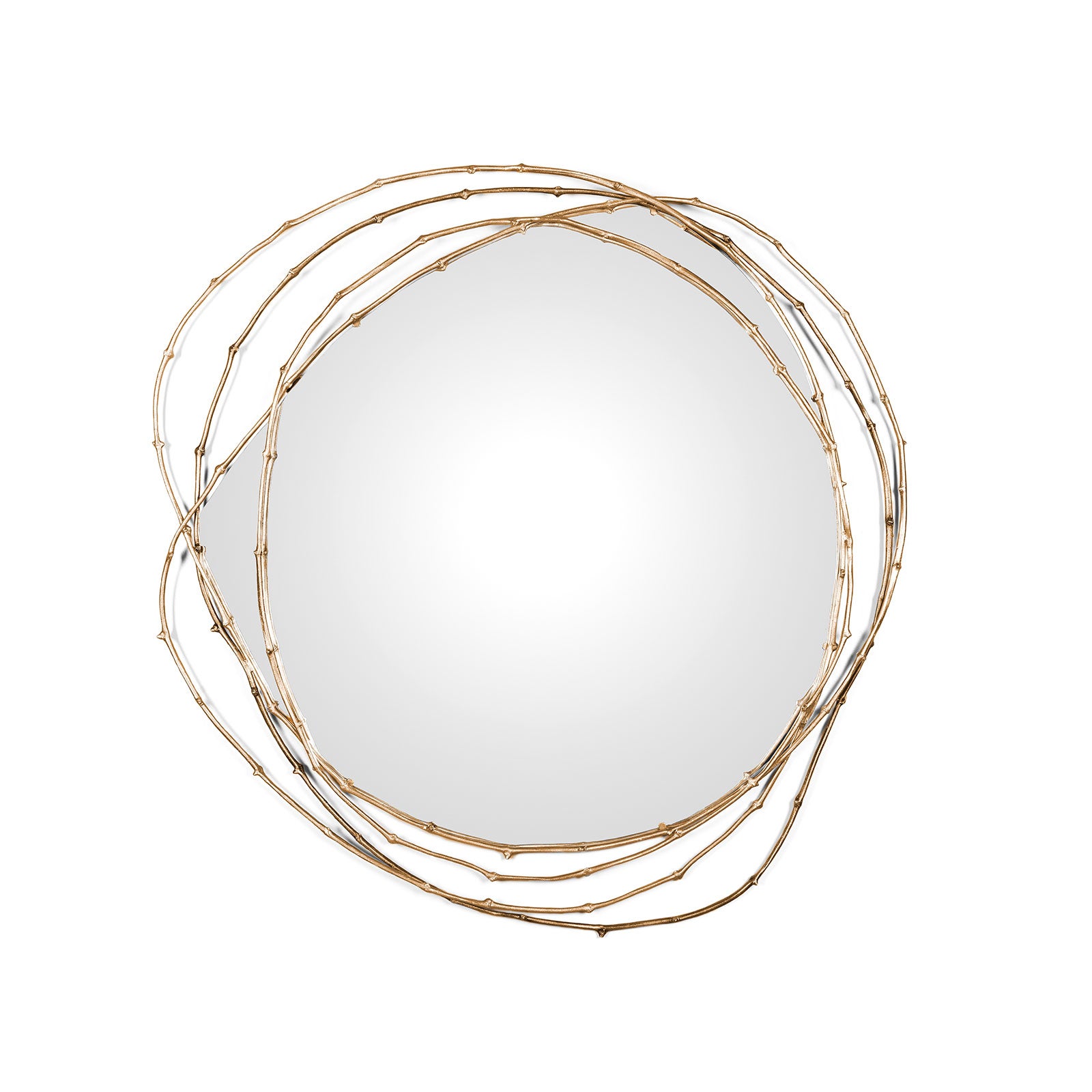 Cast Solid Brass Contemporary Mirror  For Sale
